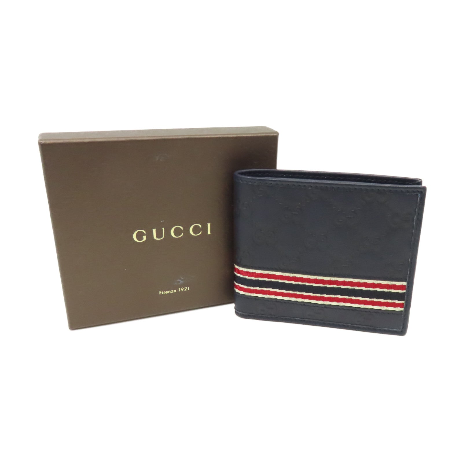 GUCCI 牛皮皮革Short Wallet短錢包寶藍色