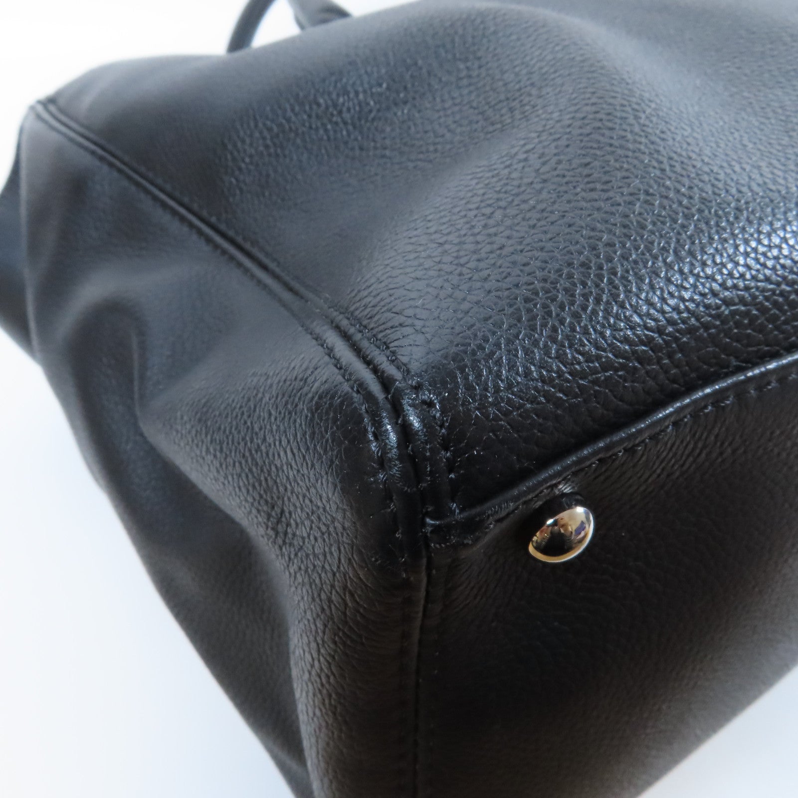 CHANEL 牛皮皮革2 Way Shoulder Bag銀扣手挽肩背兩用袋黑色