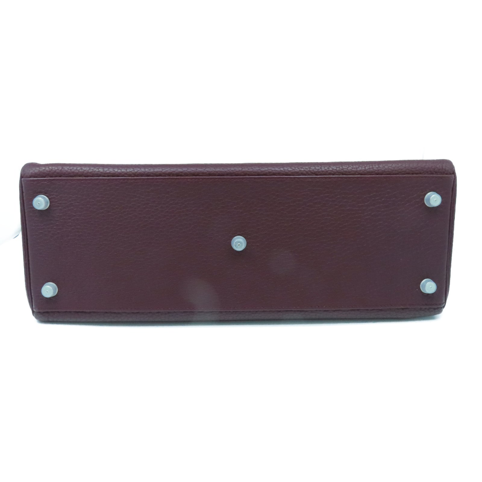 HERMES Clemence皮革Shoulder Kelly銀扣肩背袋啡色