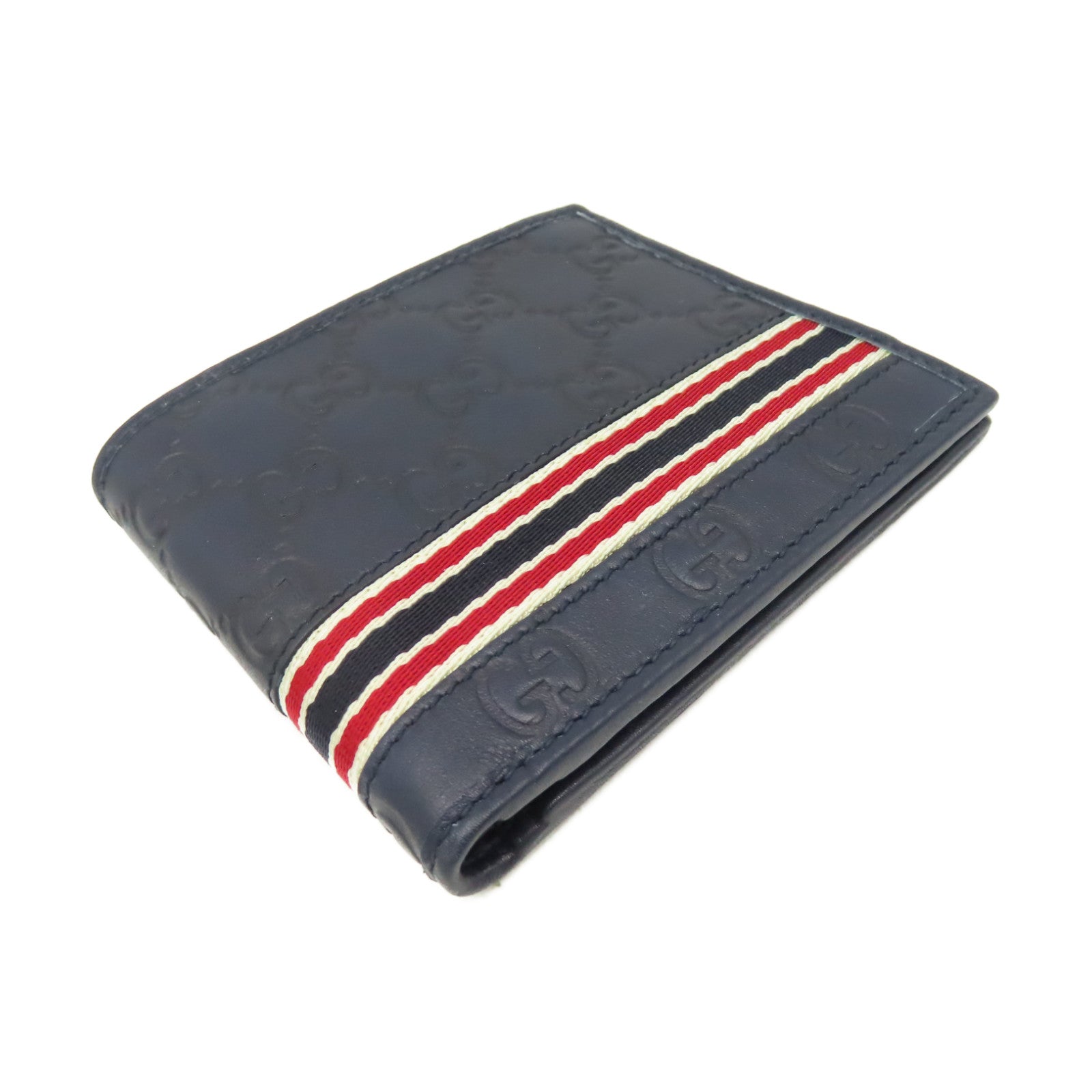 GUCCI 牛皮皮革Short Wallet短錢包寶藍色