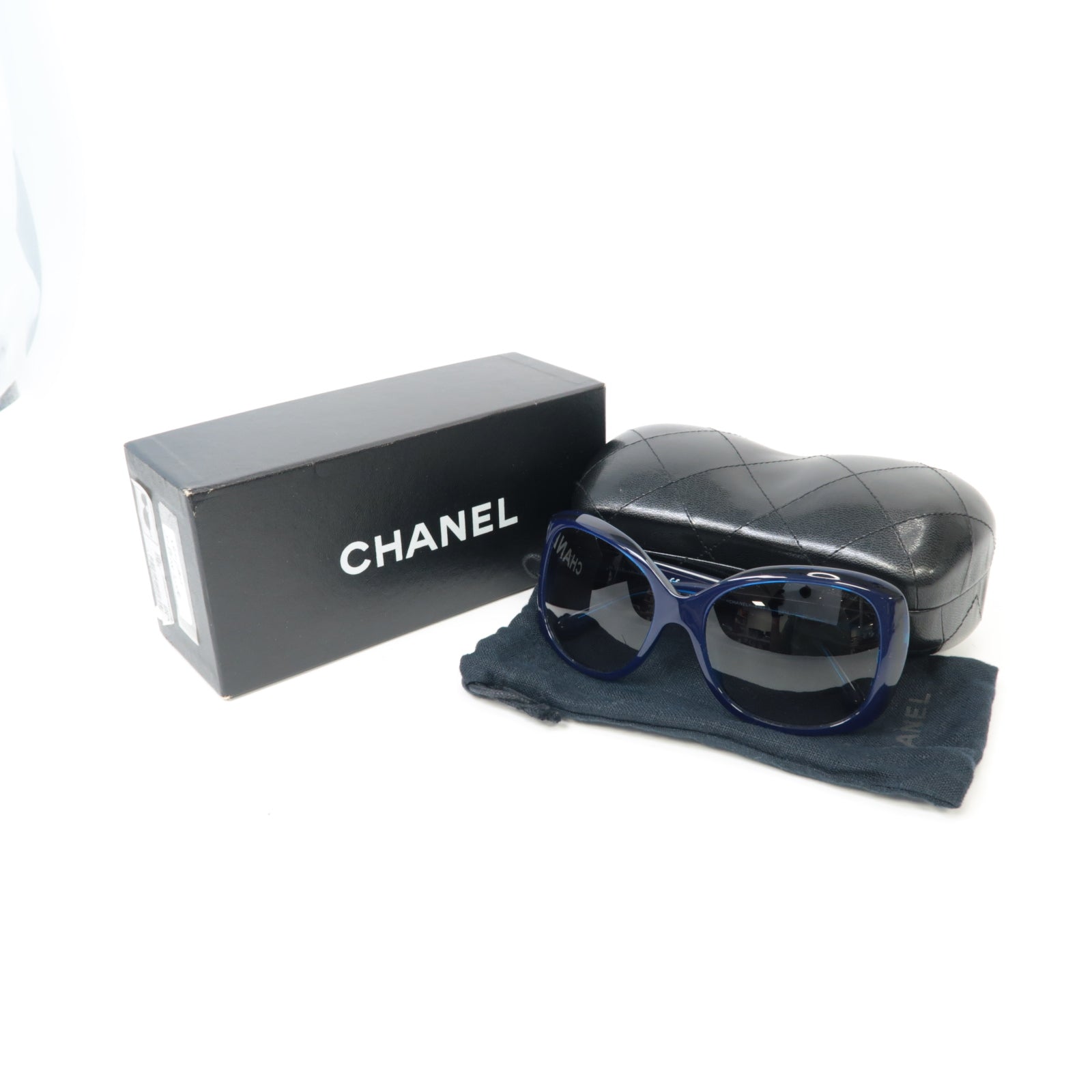 CHANEL PVC Sunglasses銀扣太陽眼鏡藍色/黑色