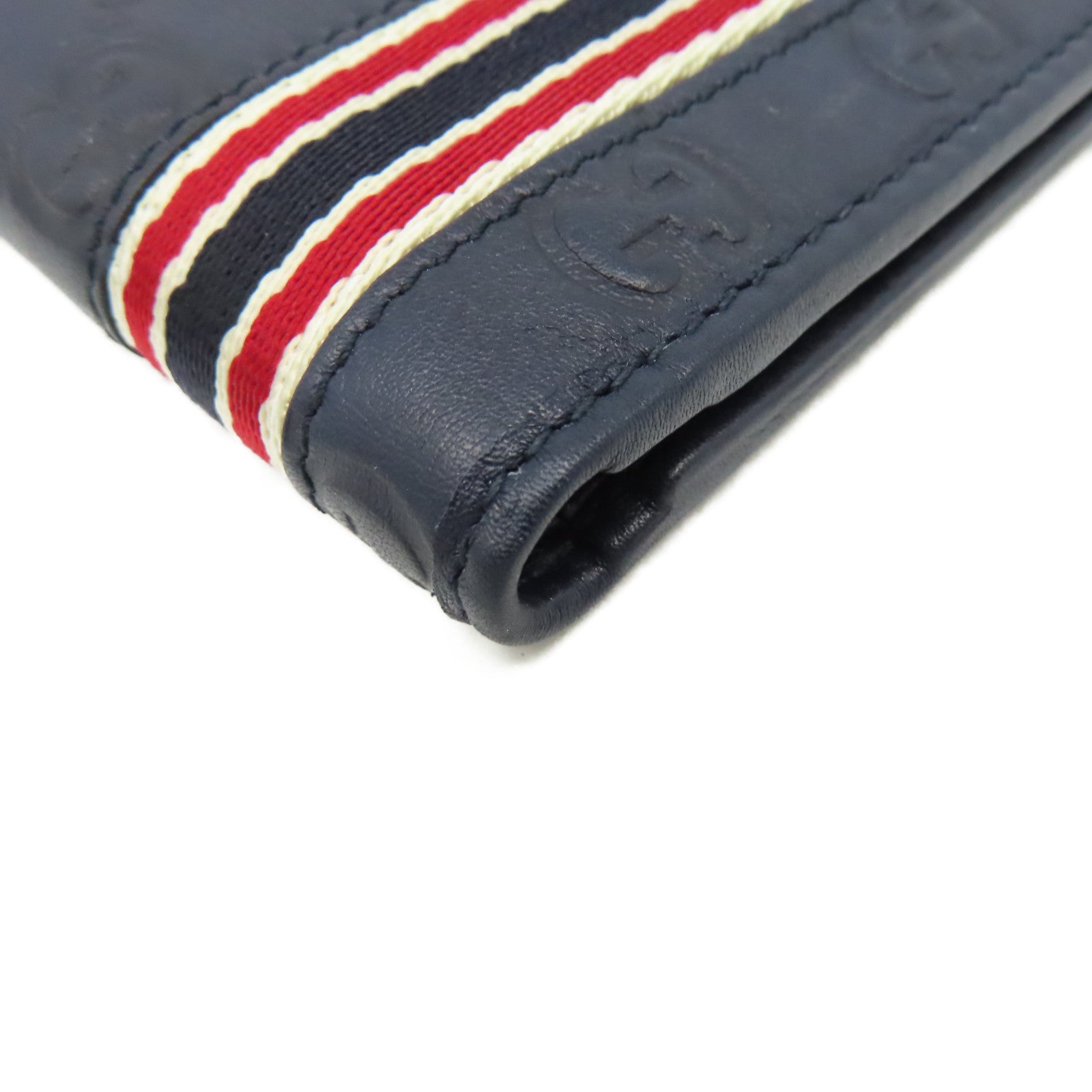 GUCCI 牛皮皮革Short Wallet短錢包寶藍色