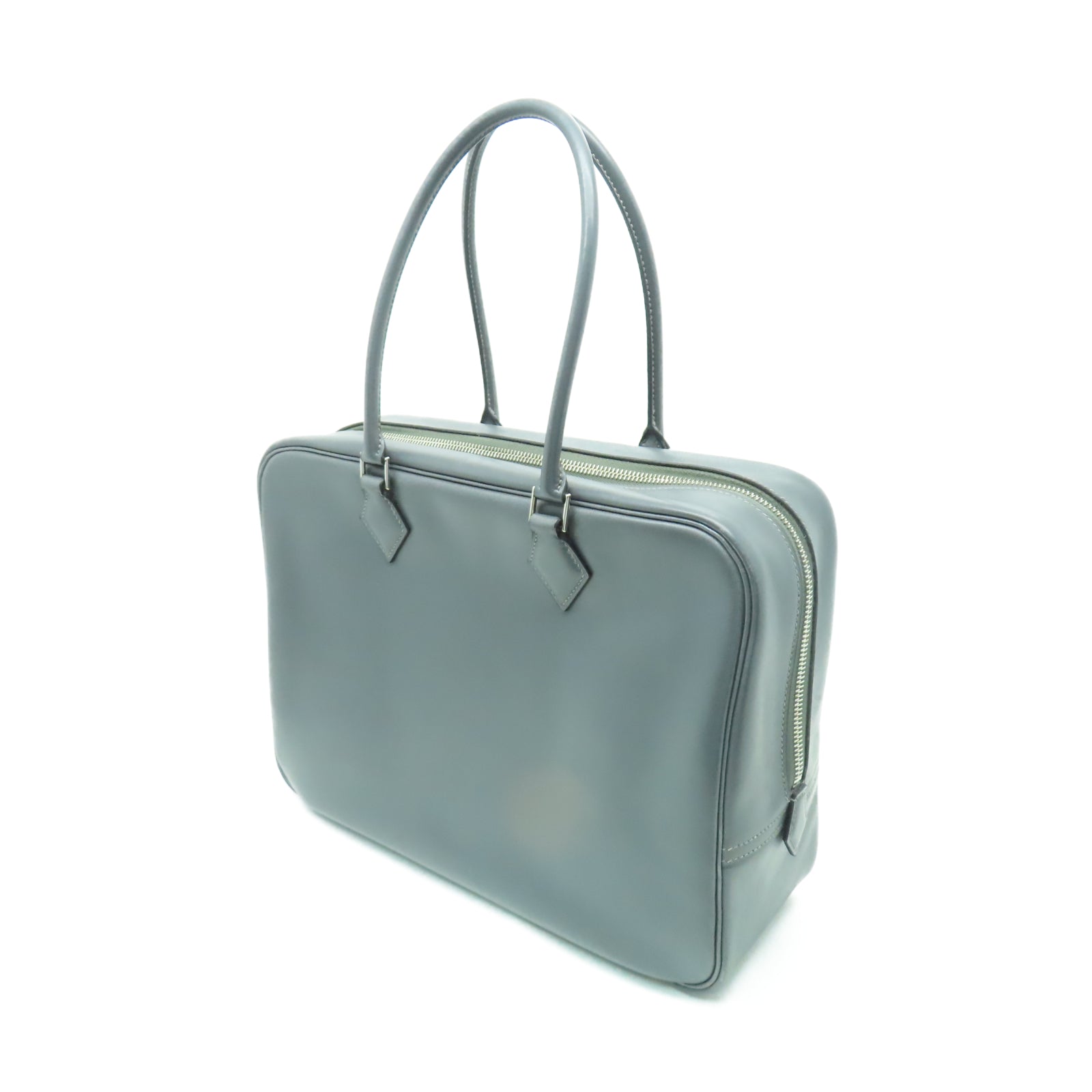 HERMES Box Calf皮革Plume 32銀扣手挽袋石墨灰色– Brand Off