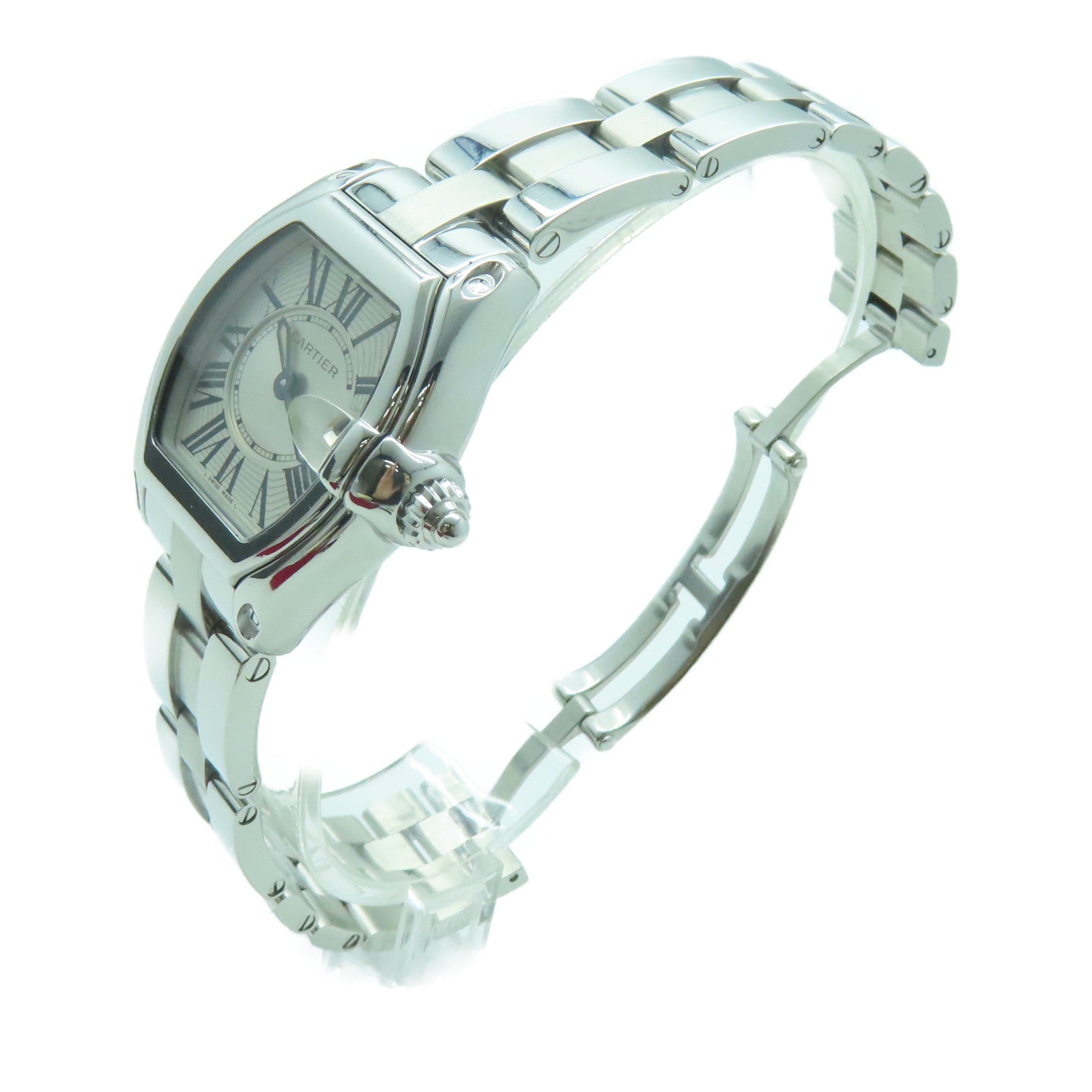 CARTIER Roadstar Quartz Watch银扣不锈钢自动手银银色
