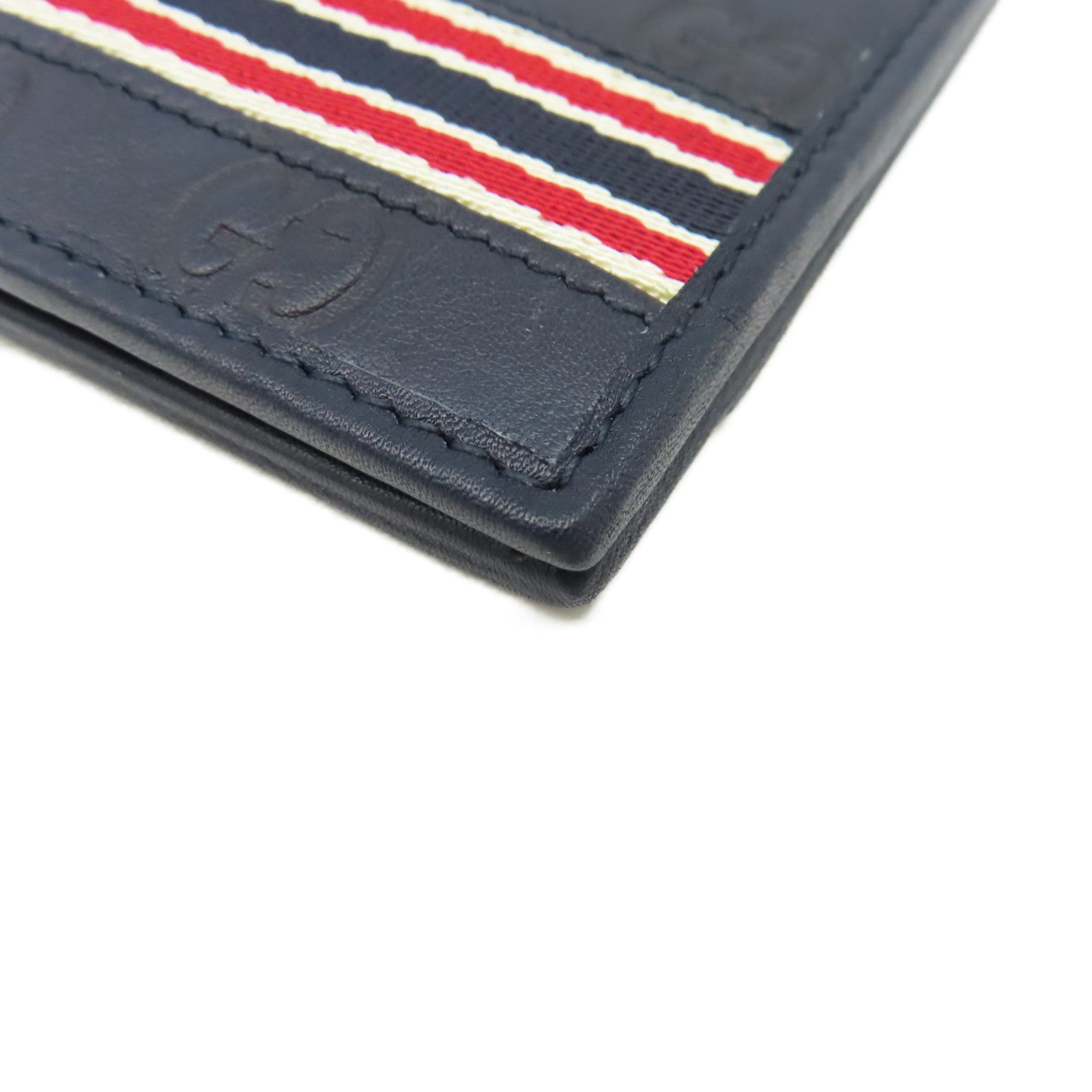 GUCCI 牛皮皮革Short Wallet短錢包寶藍色