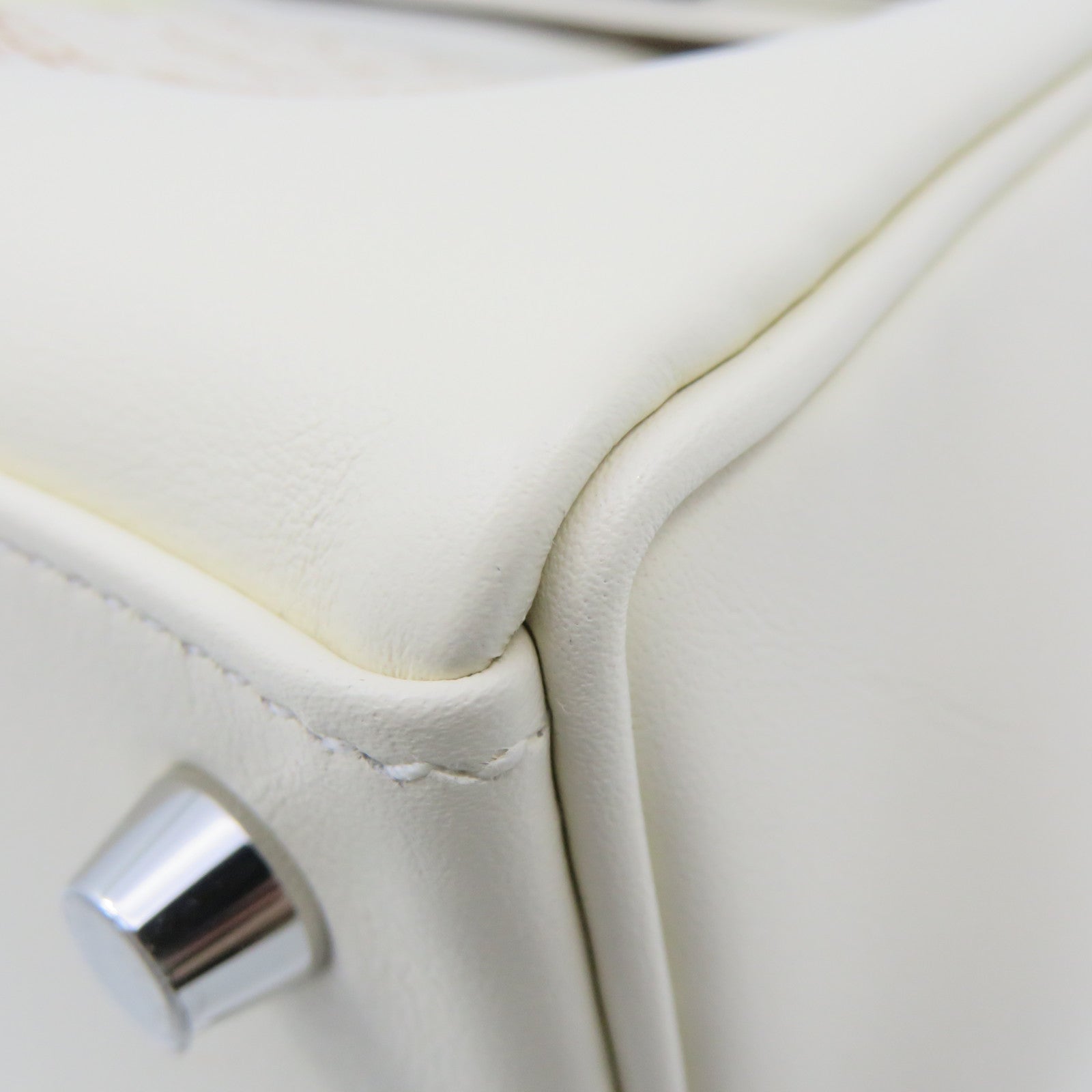 HERMES [Sharp Discount] Swift Leather Silver Buckle Kelly 25 in&amp;out Limited 2Way Shoulder Handle Shoulder Bag Off-White