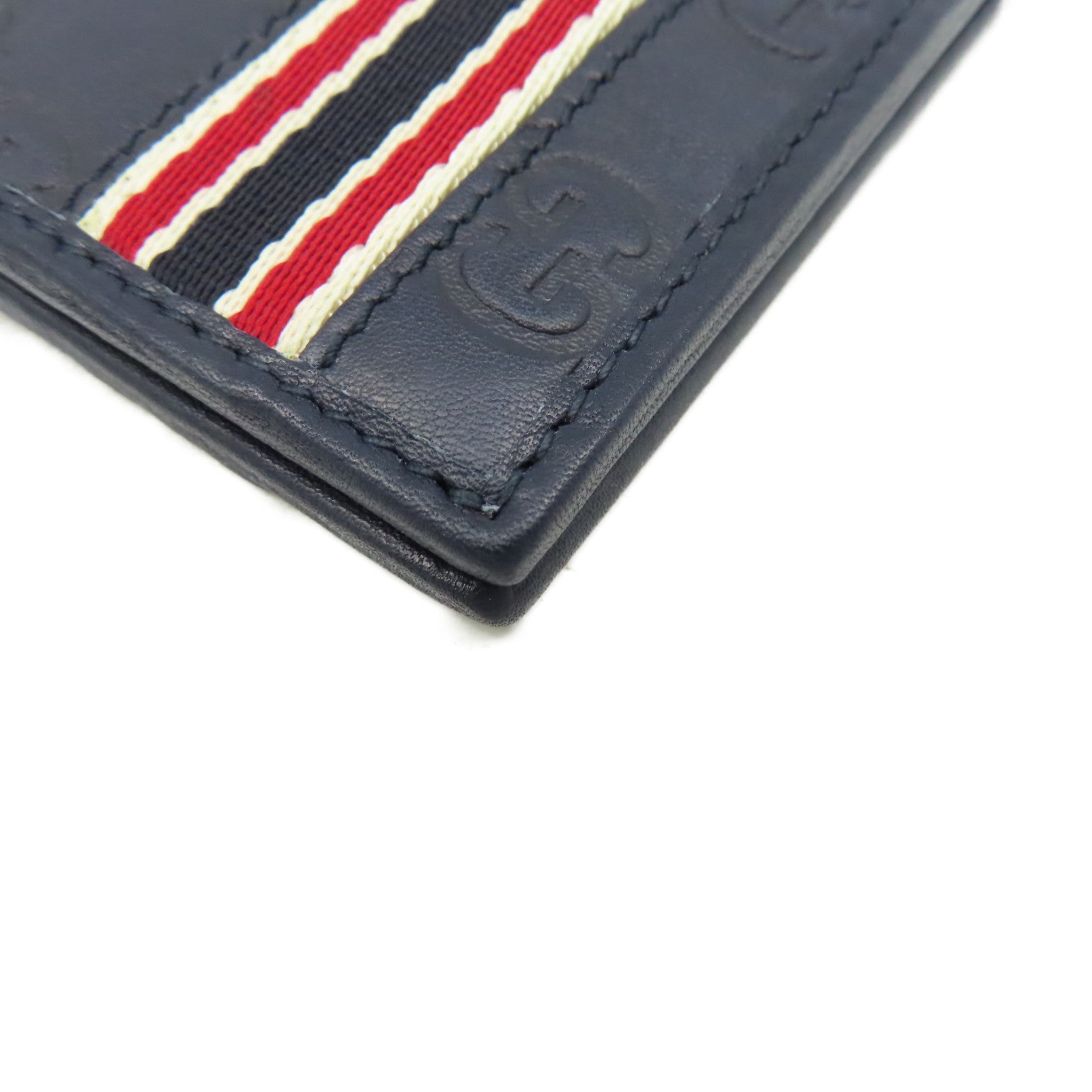 GUCCI 牛皮皮革Short Wallet短錢包寶藍色