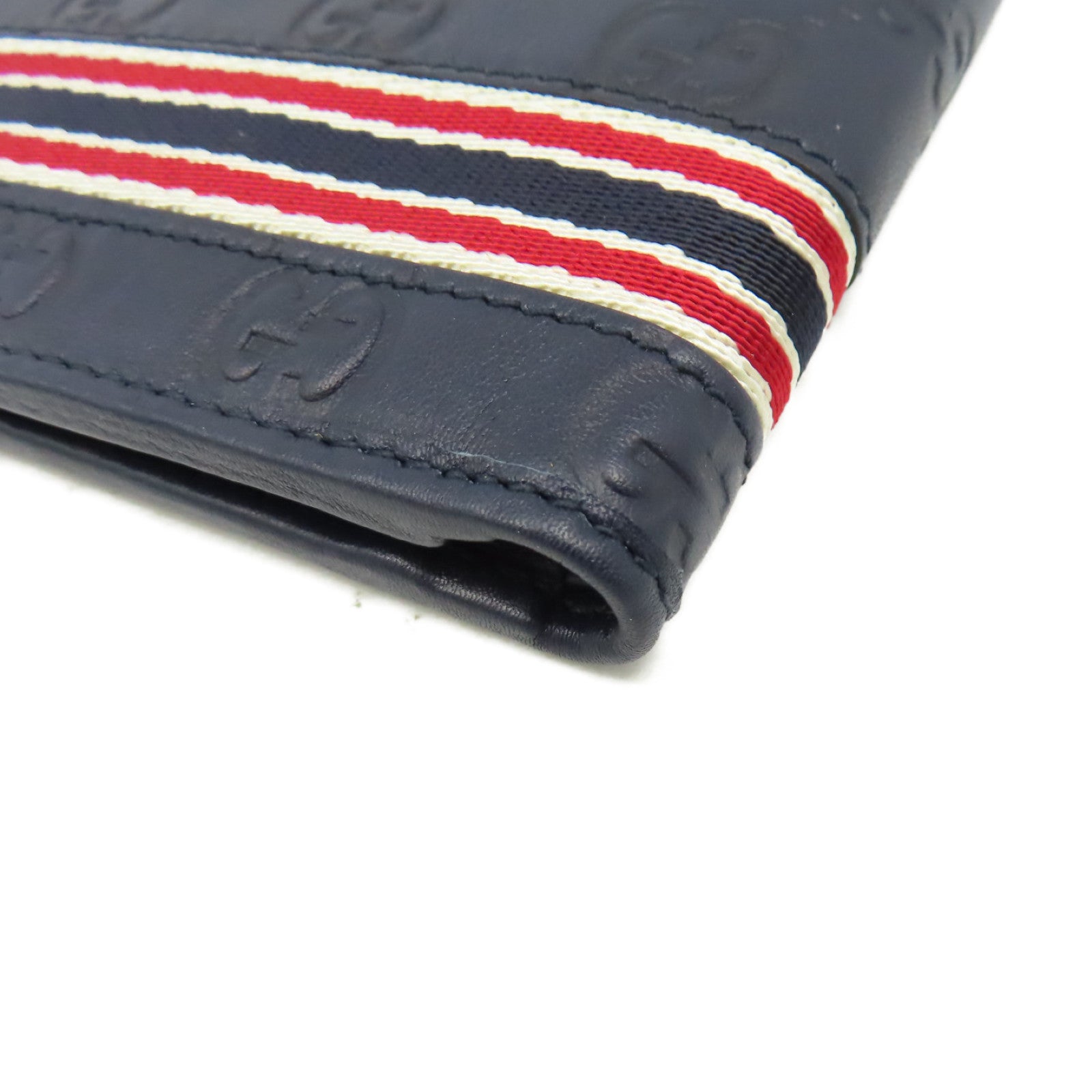GUCCI 牛皮皮革Short Wallet短錢包寶藍色