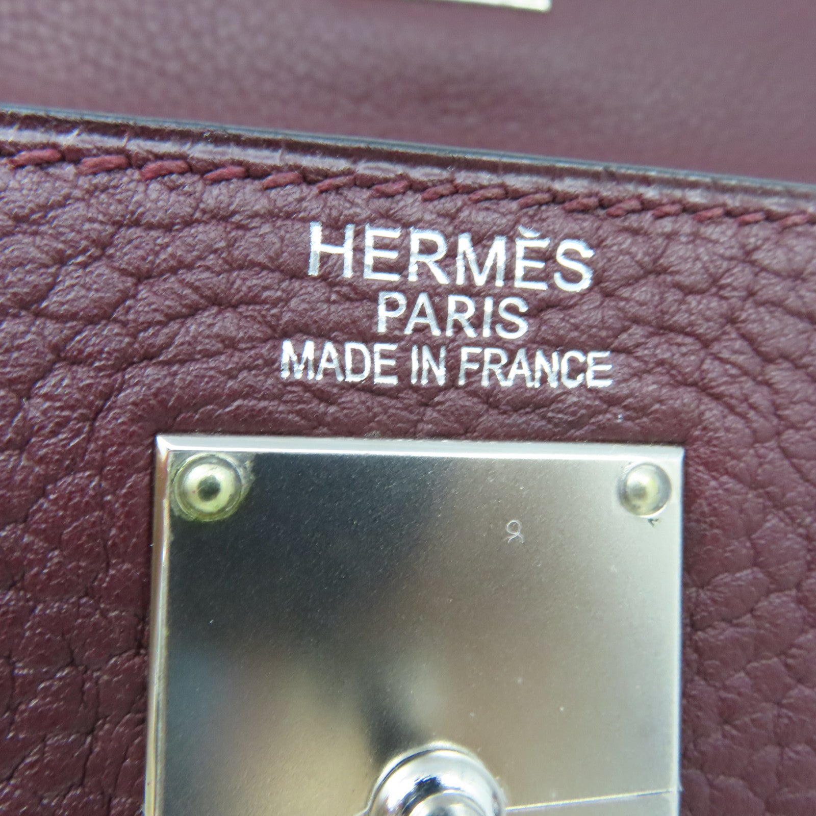 HERMES Clemence皮革Shoulder Kelly銀扣肩背袋啡色