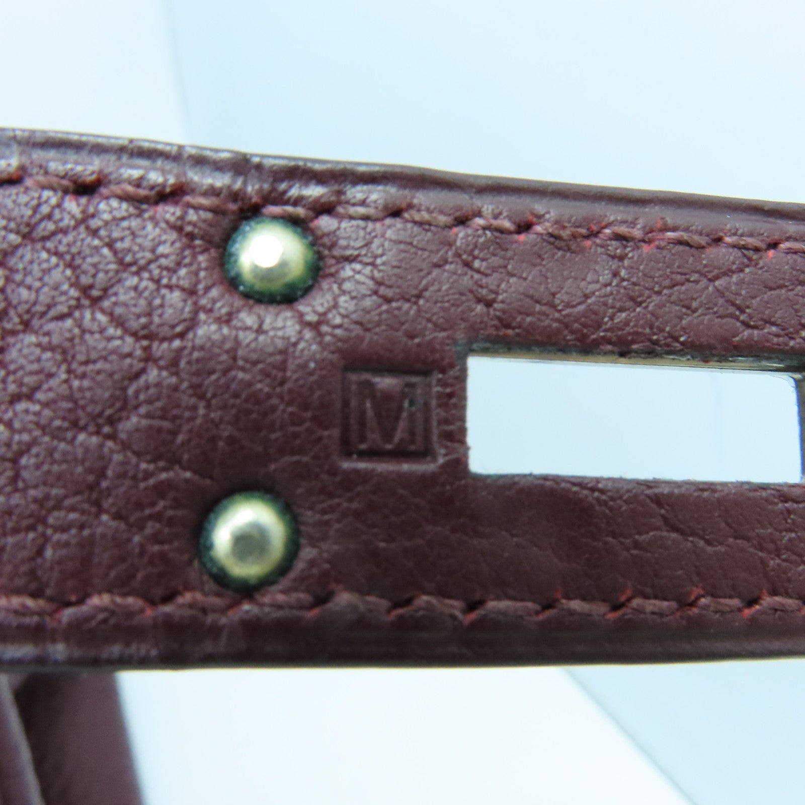 HERMES Clemence皮革Shoulder Kelly銀扣肩背袋啡色