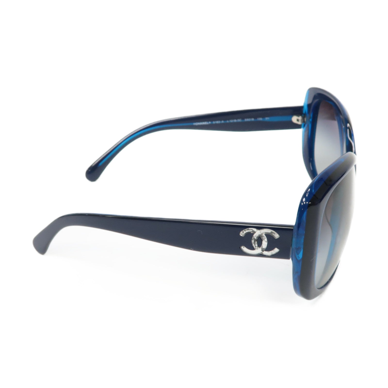 CHANEL PVC Sunglasses銀扣太陽眼鏡藍色/黑色