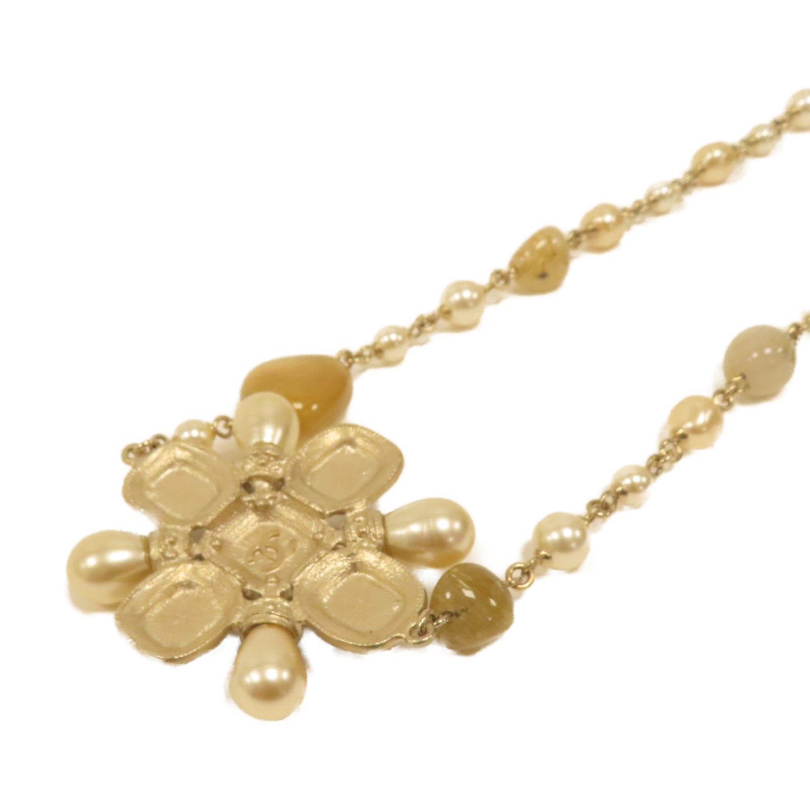 HERMES 金屬Necklace項鍊啡色/金色