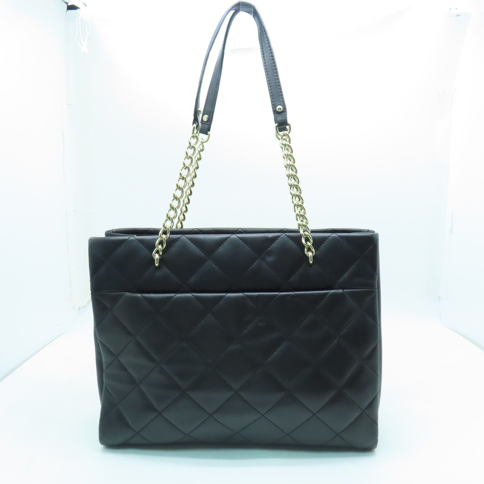 Kate Spade 【激減優惠】牛皮皮革Tote Bag銀扣鏈帶肩背袋黑色