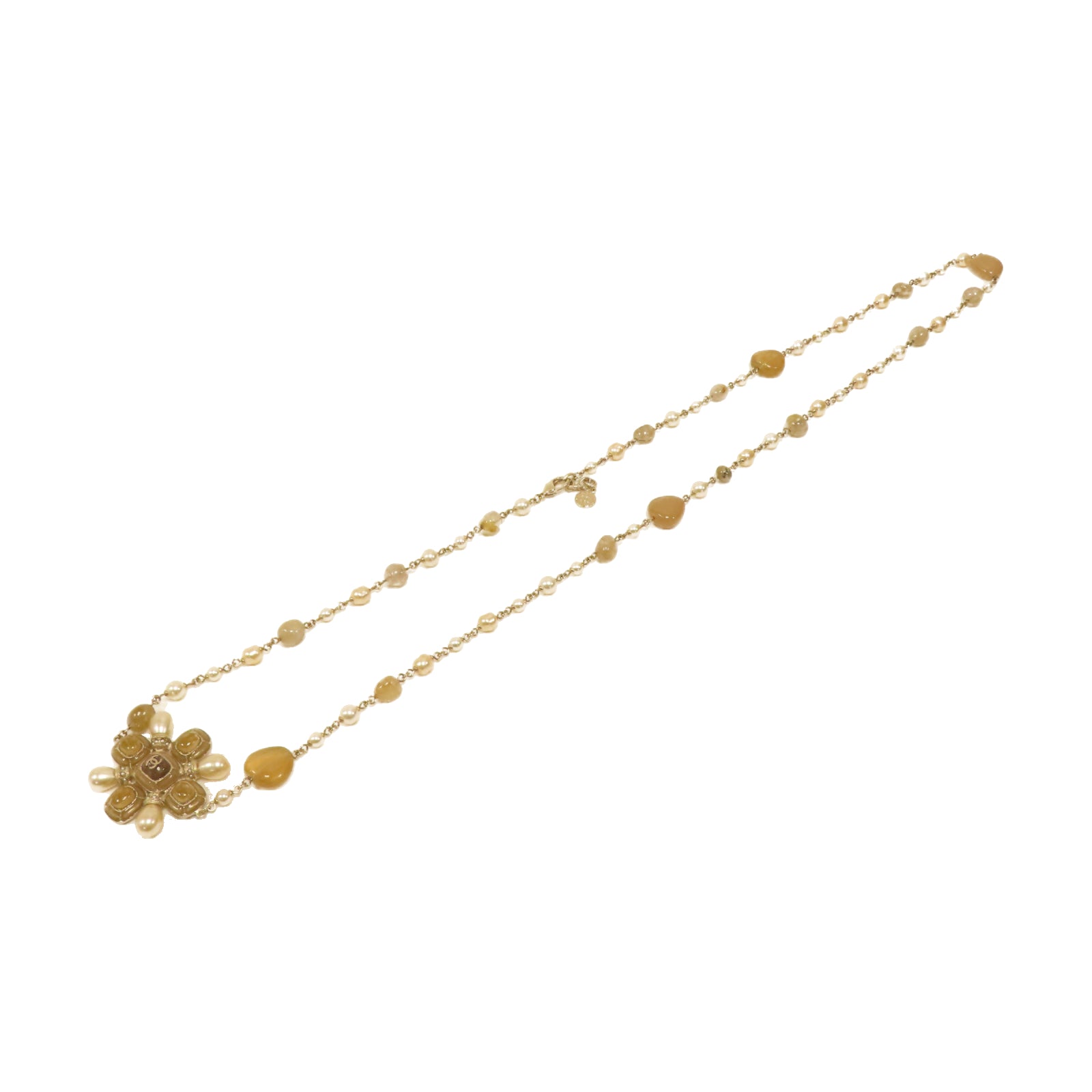 HERMES 金屬Necklace項鍊啡色/金色