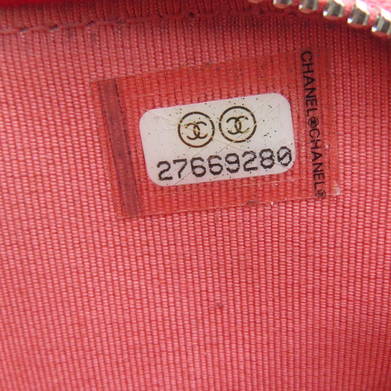 CHANEL 菱格牛皮皮革Shoulder Bag银扣链带肩带袋粉红色
