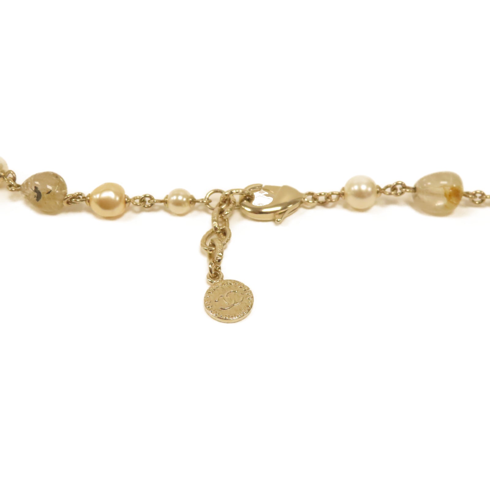 HERMES 金屬Necklace項鍊啡色/金色