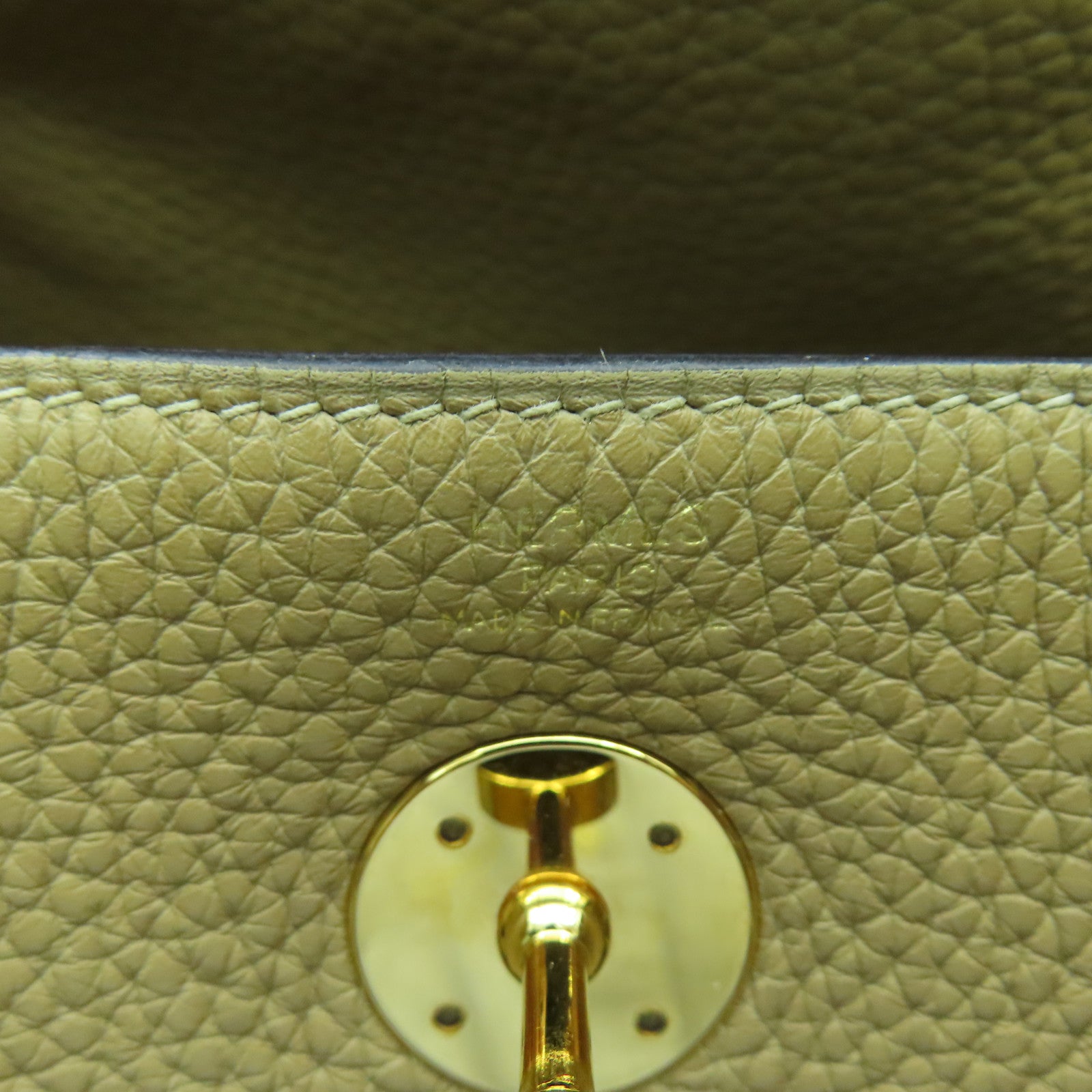 HERMES Taurillon Clemence皮革Lindy 26金扣手挽肩背兩用袋啡色