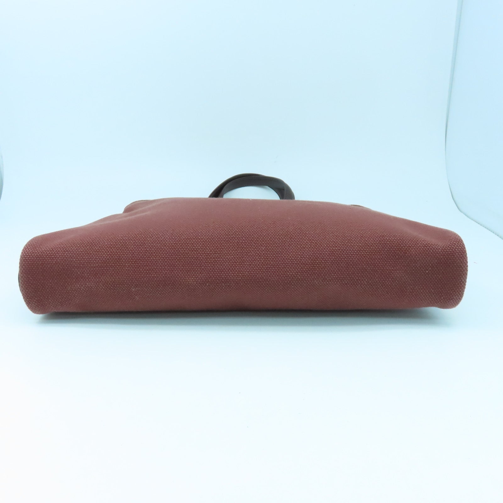 HERMES 帆布Hand Bag銀扣手挽袋紅色