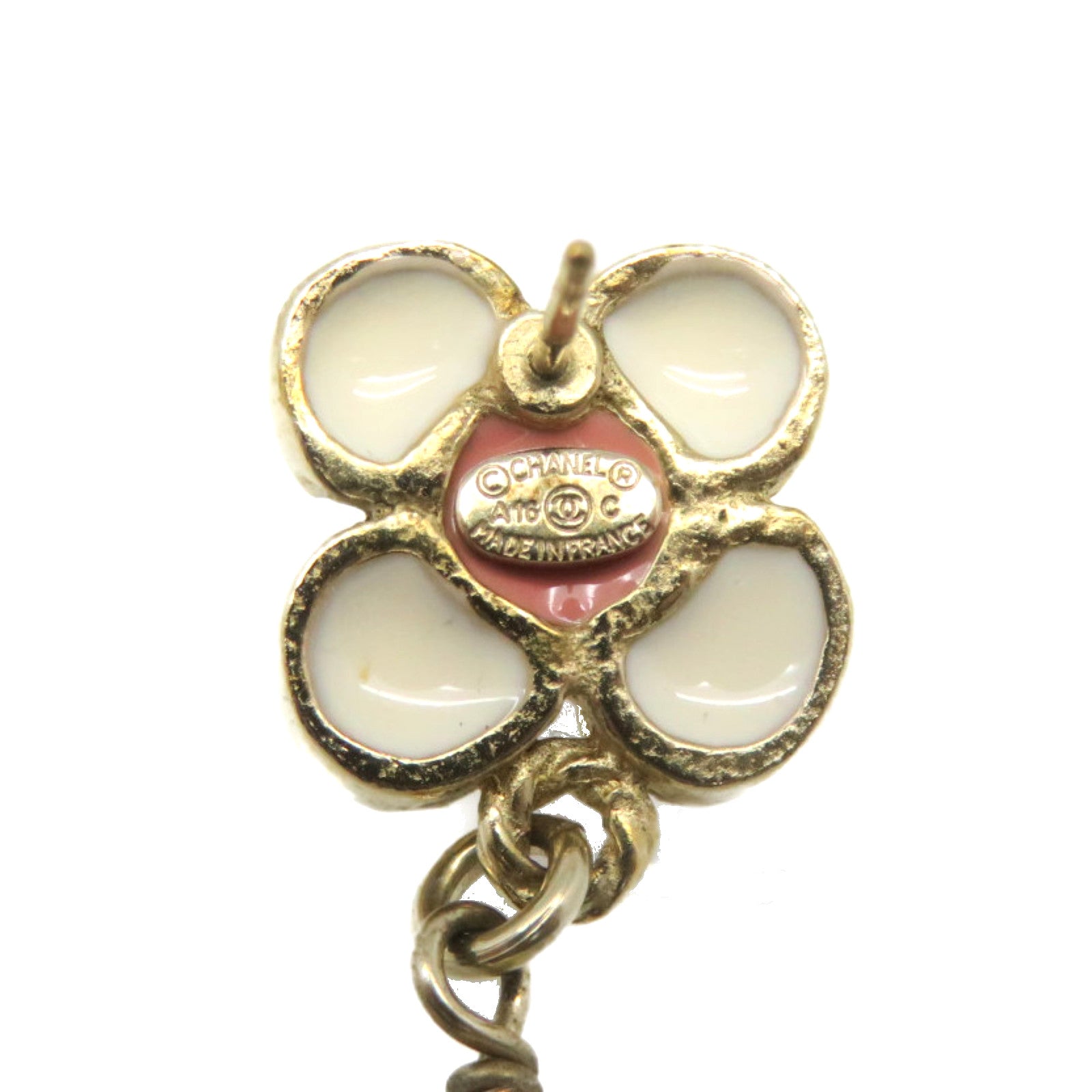 CHANEL 金屬/PCV/仿珍珠Earrings耳環粉紅色/米白色