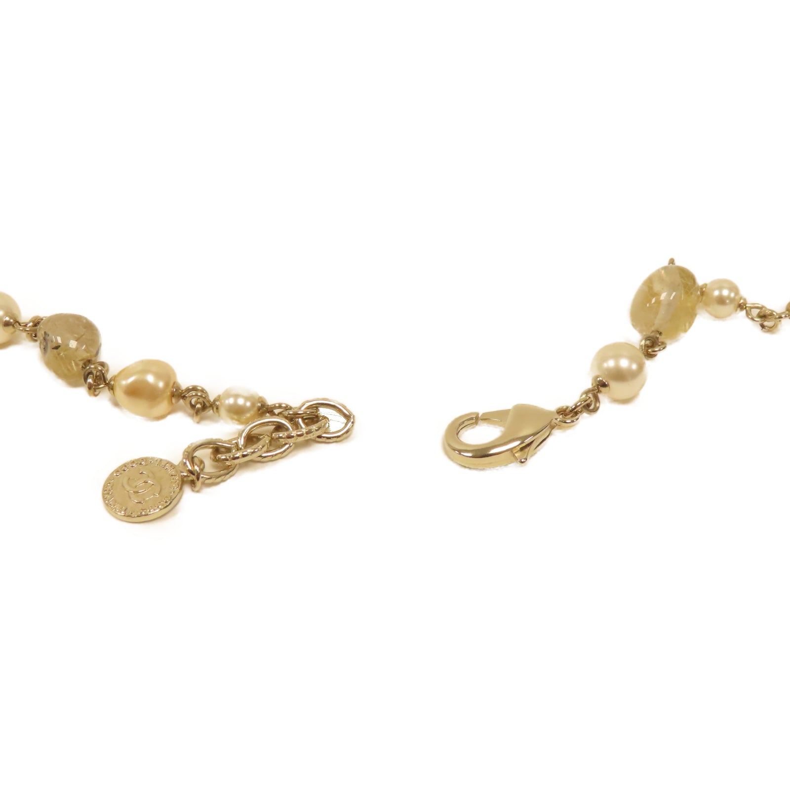 HERMES 金屬Necklace項鍊啡色/金色