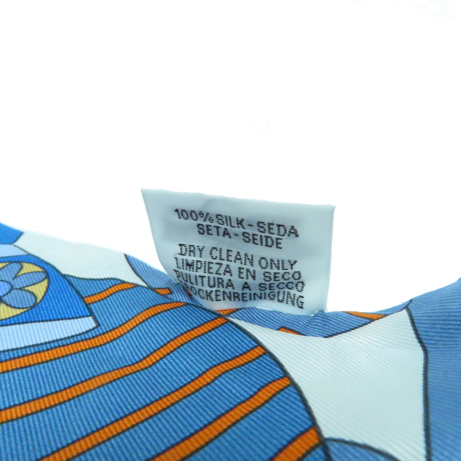 HERMES 絲質Twilly Scarf絲巾藍色