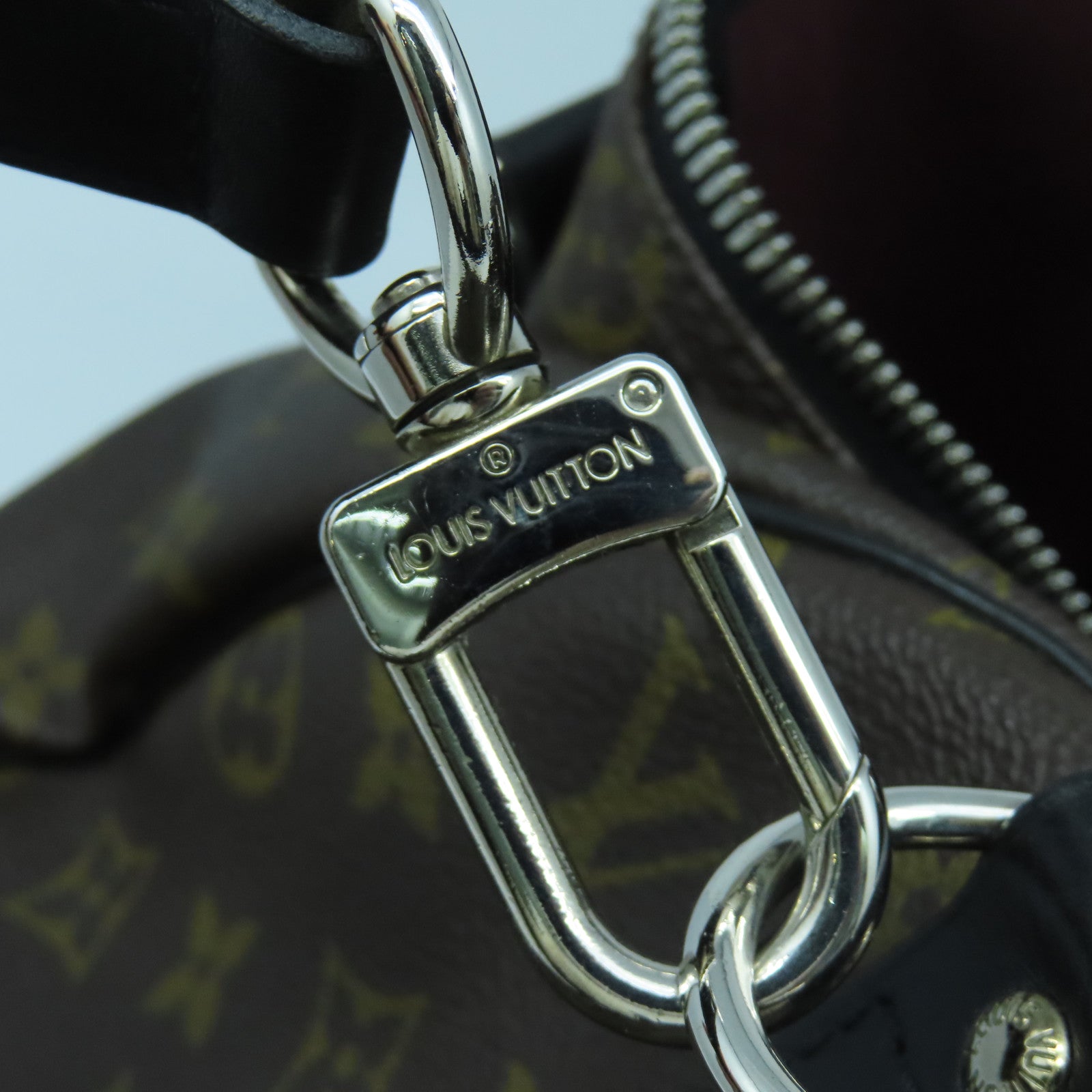 LOUIS VUITTON Monogram Macassar Keepall 45銀扣手挽肩背兩用袋黑色/啡色