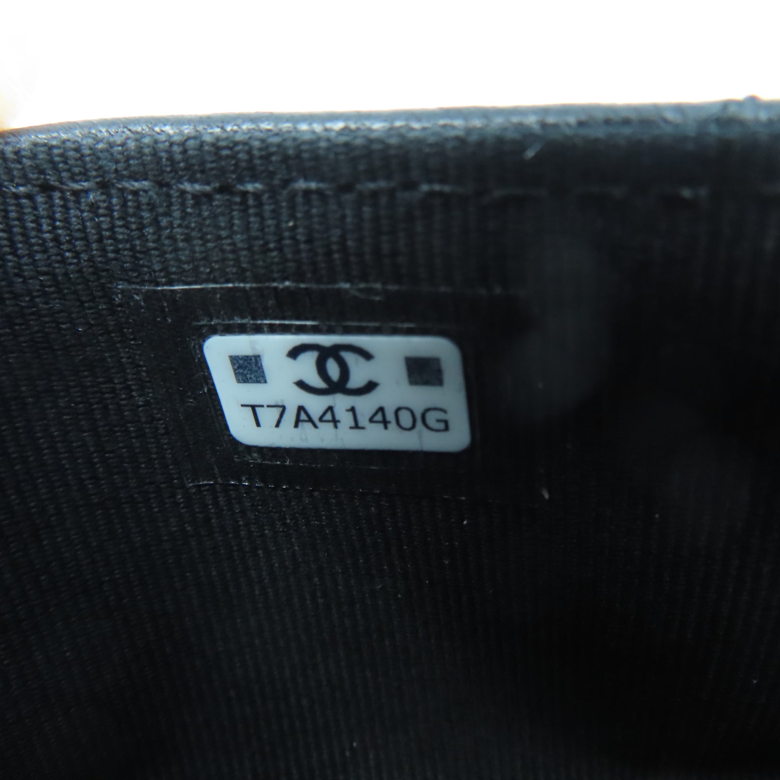CHANEL 菱格羊皮皮革19 Card Case銀扣卡片包黑色