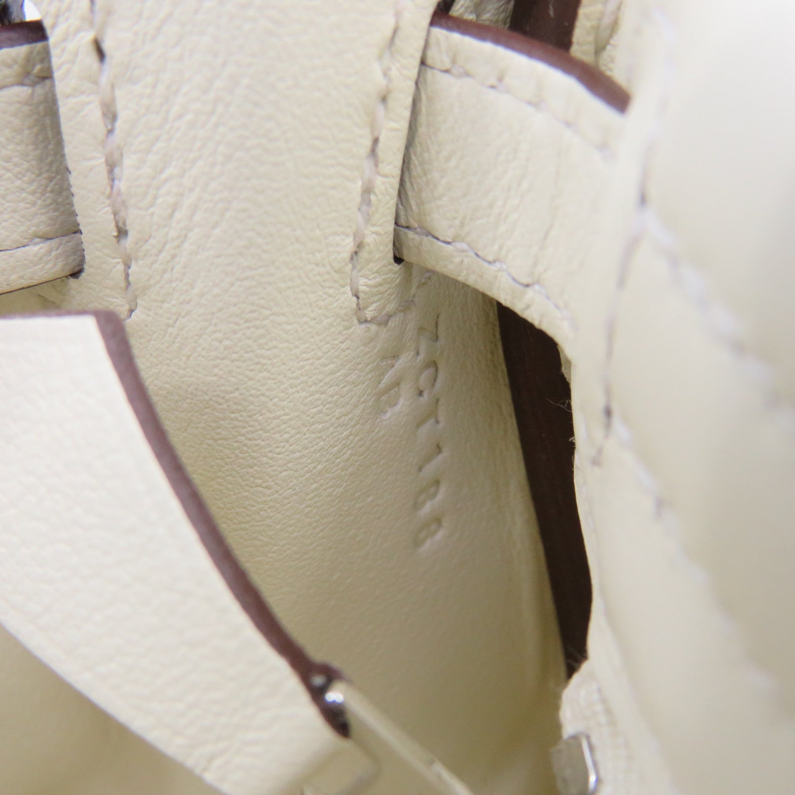 HERMES [Sharp Discount] Swift Leather Silver Buckle Kelly 25 in&amp;out Limited 2Way Shoulder Handle Shoulder Bag Off-White