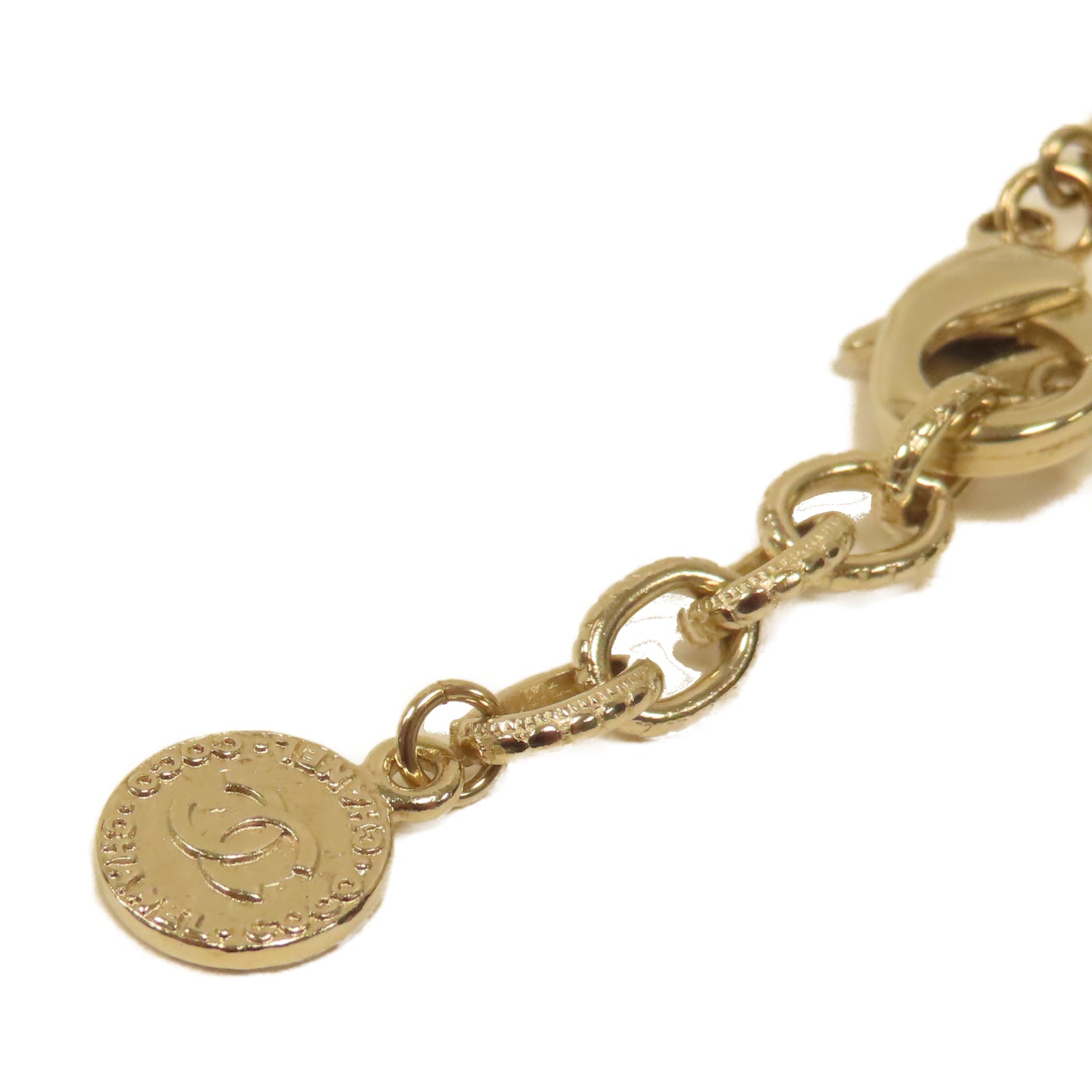 HERMES 金屬Necklace項鍊啡色/金色