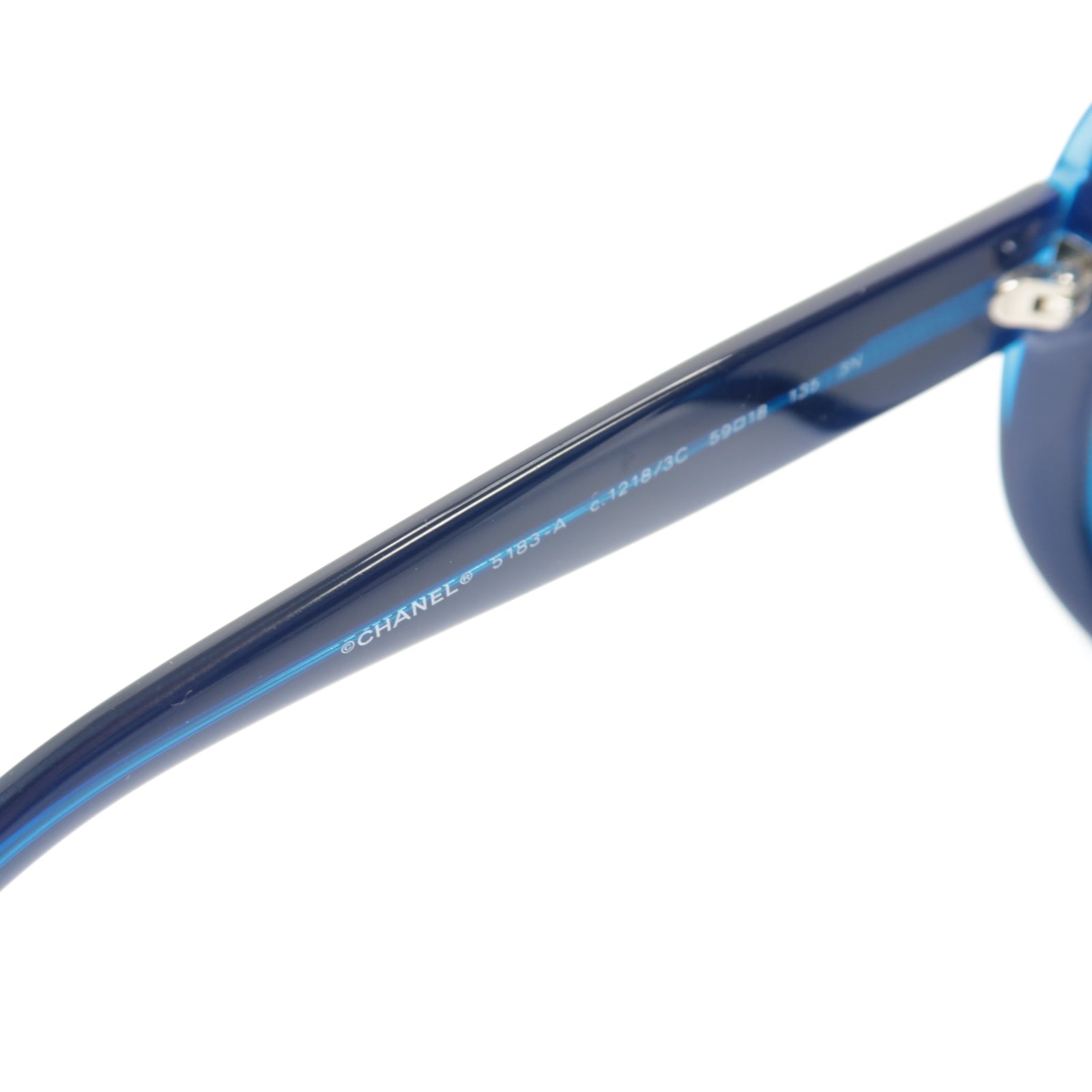 CHANEL PVC Sunglasses銀扣太陽眼鏡藍色/黑色
