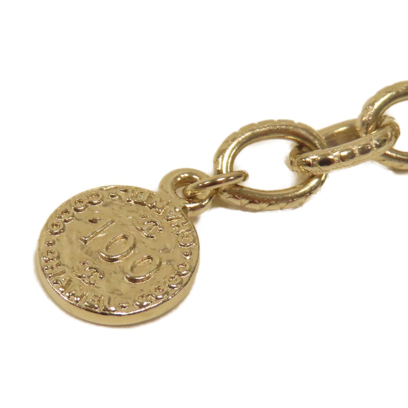 HERMES 金屬Necklace項鍊啡色/金色