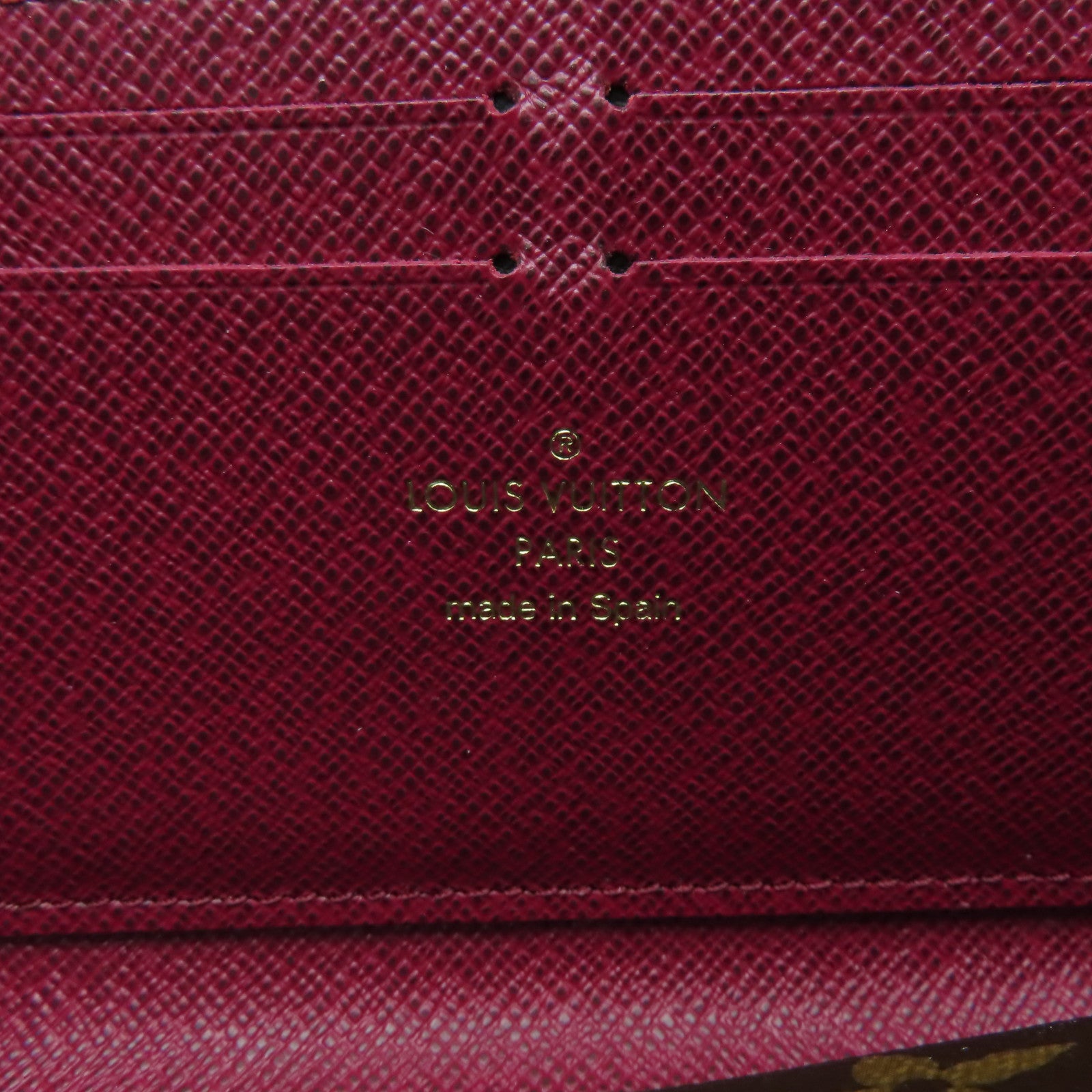 LOUIS VUITTON Monogram Clemence金扣長錢包啡色