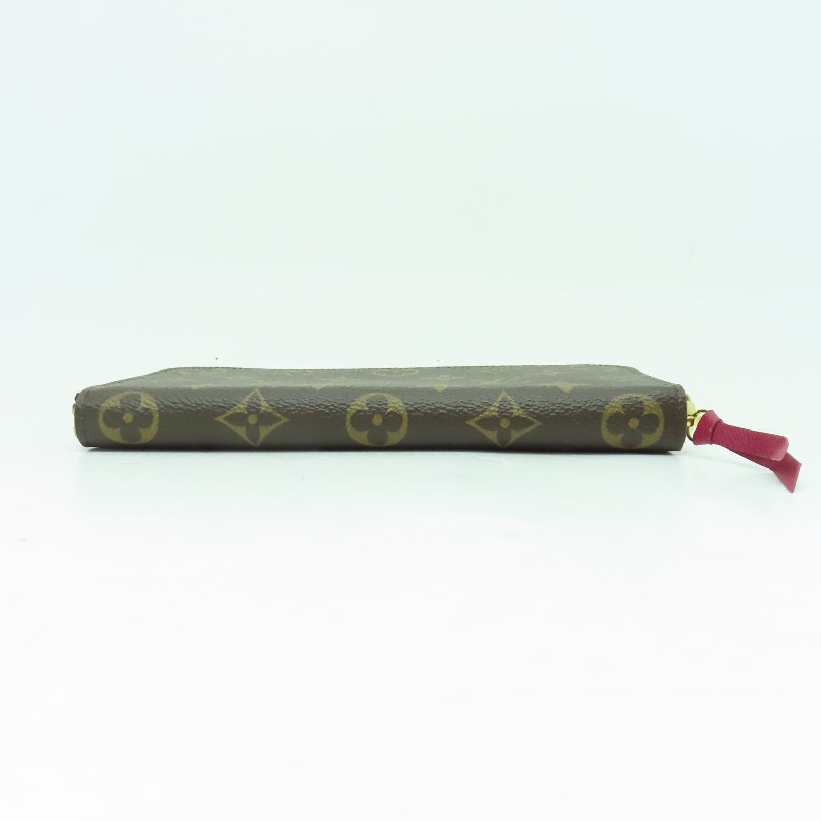 LOUIS VUITTON Monogram Clemence金扣長錢包啡色