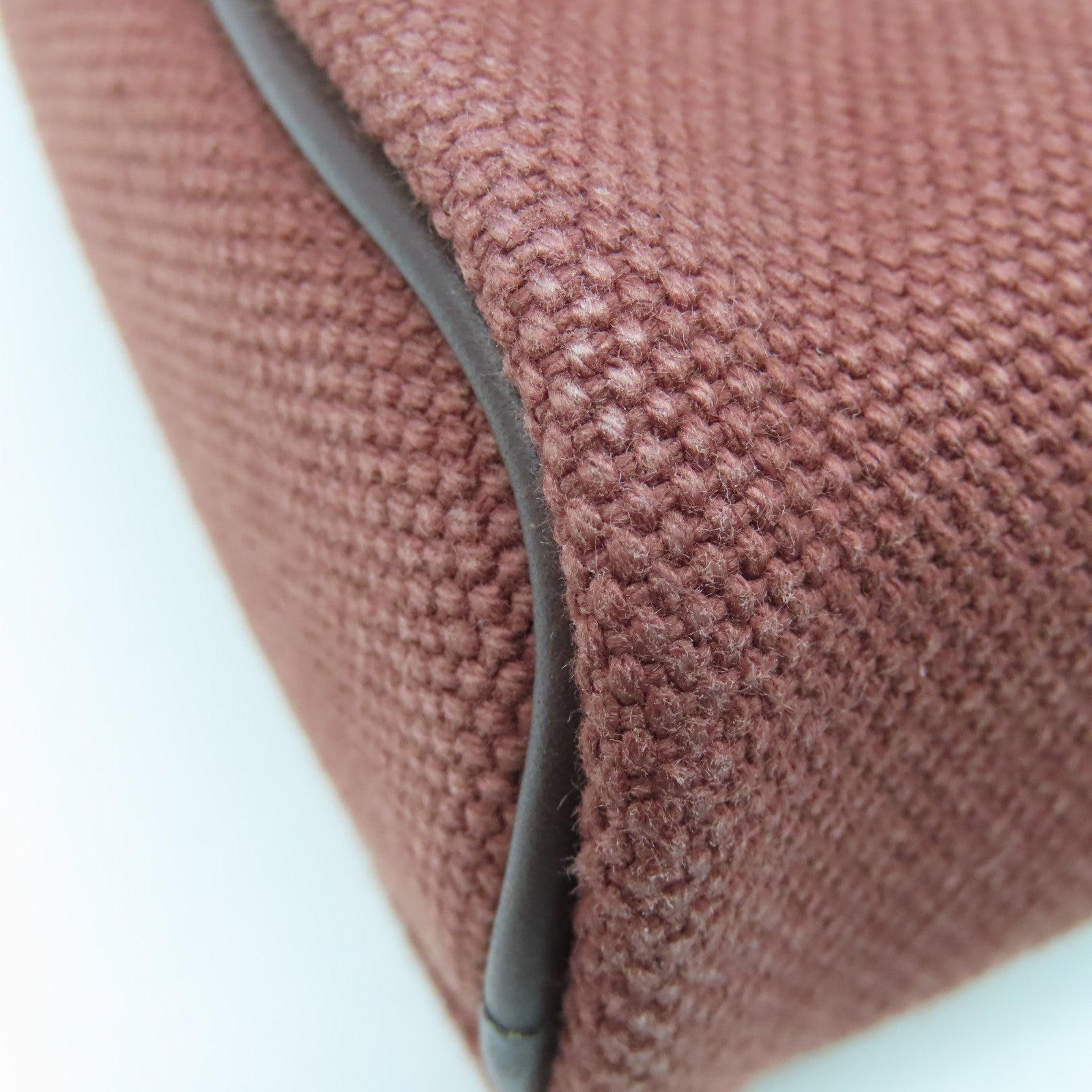 HERMES 帆布Hand Bag銀扣手挽袋紅色