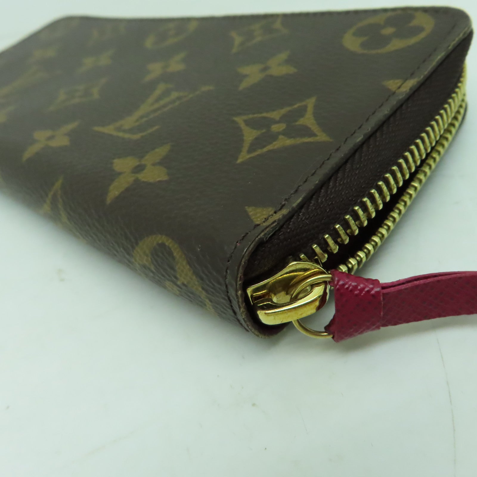 LOUIS VUITTON Monogram Clemence金扣長錢包啡色