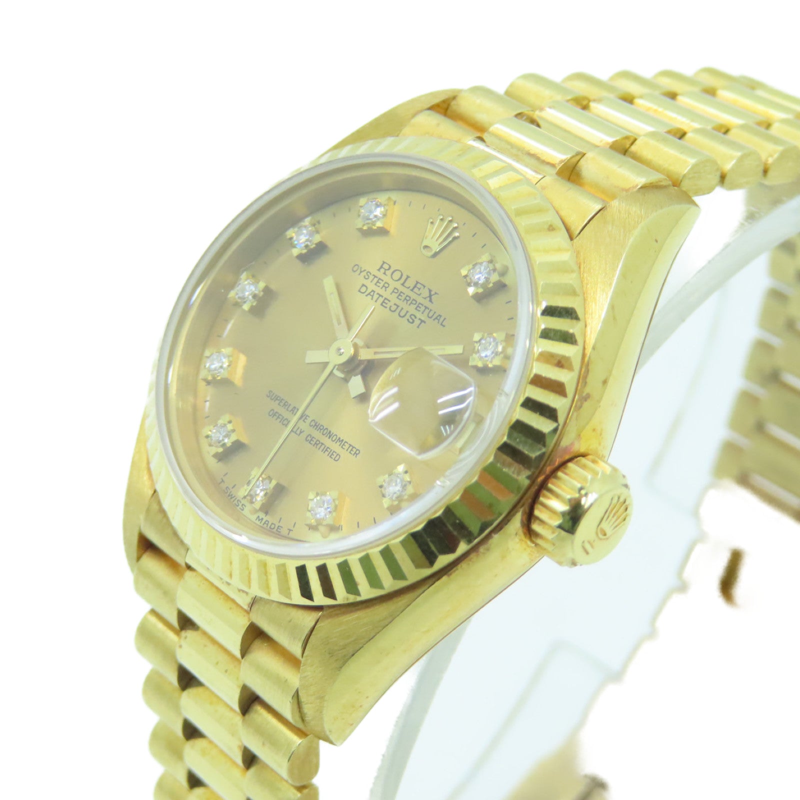 ROLEX Datejust 18K黄金/不鏽鋼手錶自動機芯金色