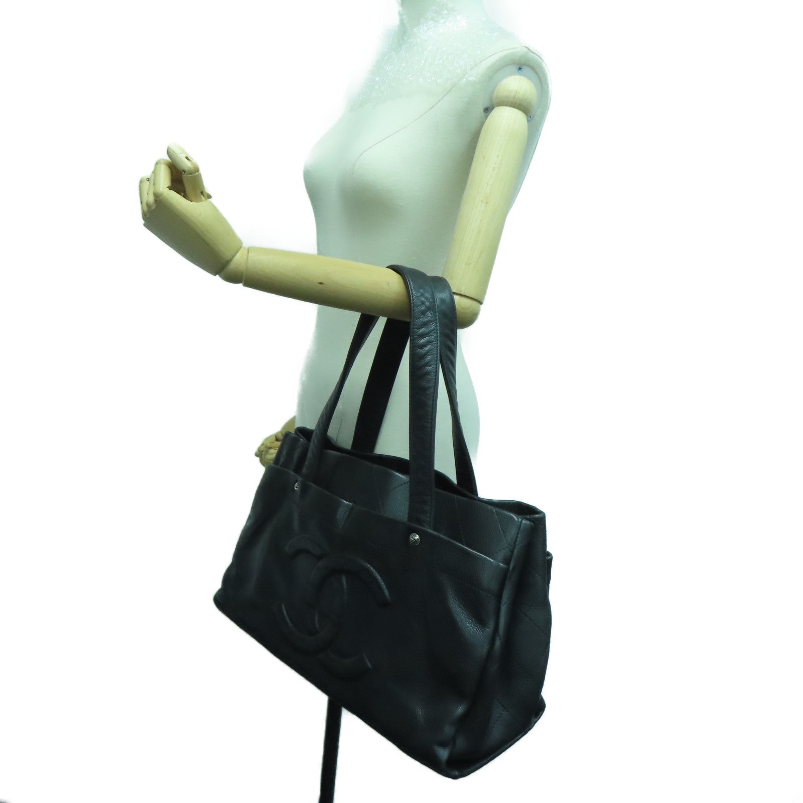 CHANEL 【激減優惠】牛皮皮革Tote Bag手挽袋黑色