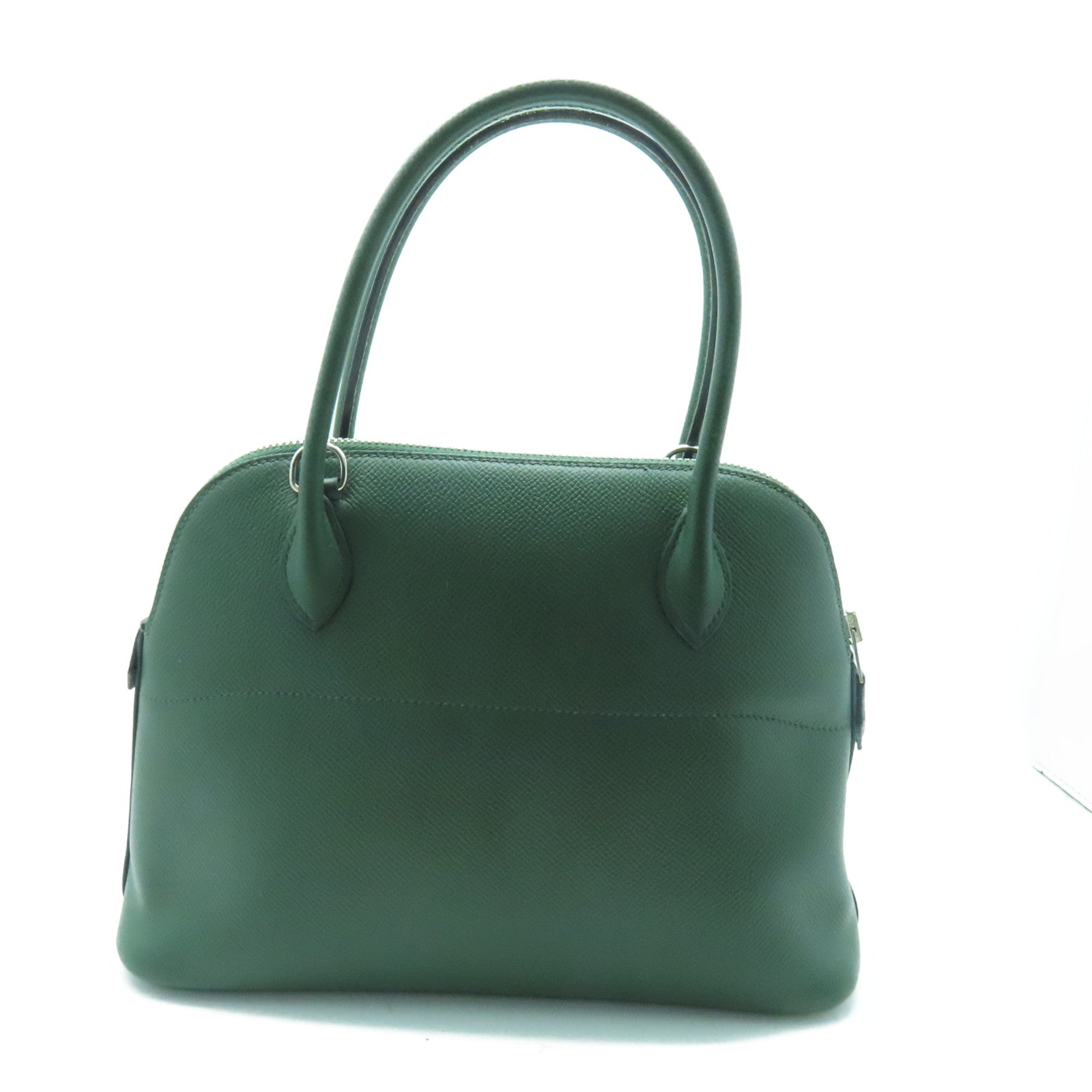 HERMES Epsom皮革Bolide 27 Hand Bag银扣手挽袋绿色