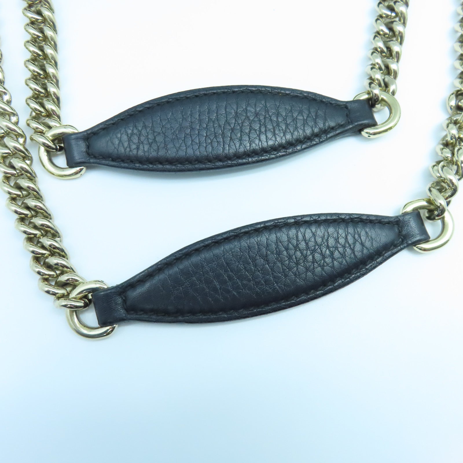 GUCCI 牛皮皮革Chain Shoulder金扣肩背袋黑色