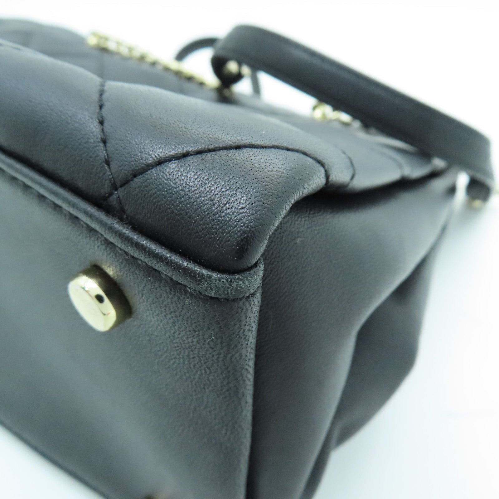 Kate Spade 【激減優惠】牛皮皮革Tote Bag銀扣鏈帶肩背袋黑色