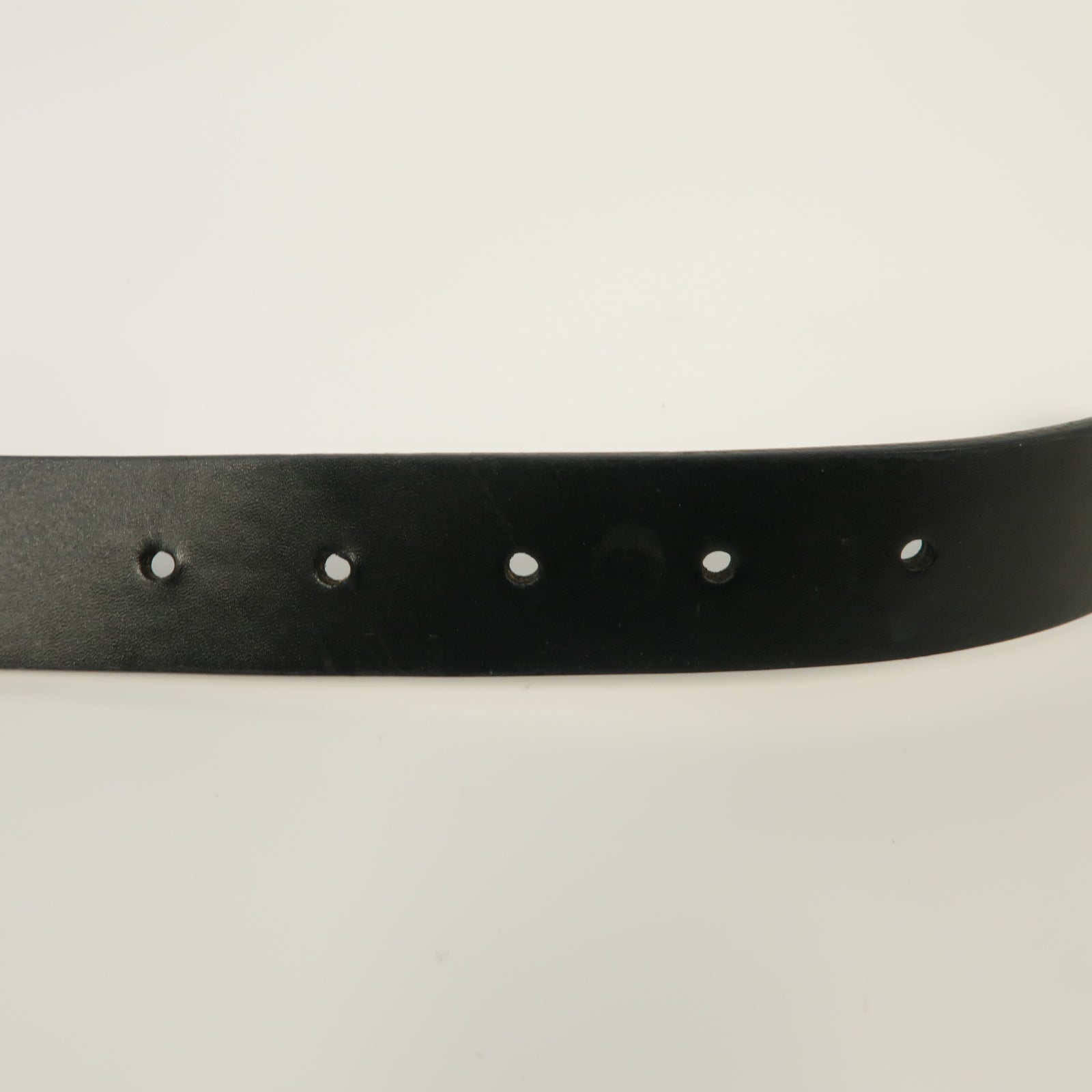 LOUIS VUITTON 牛皮皮革Belt金扣/銀扣皮帶黑色