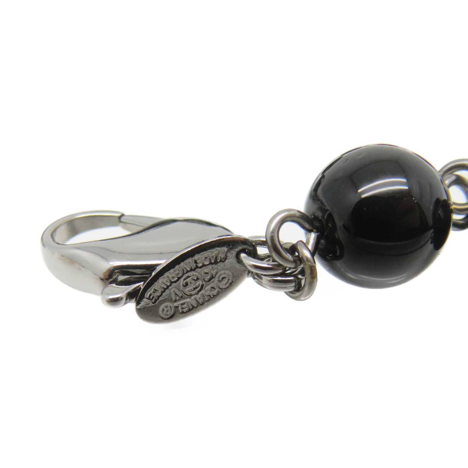 CHANEL 金属/PVC Bracelet手链黑色/银色