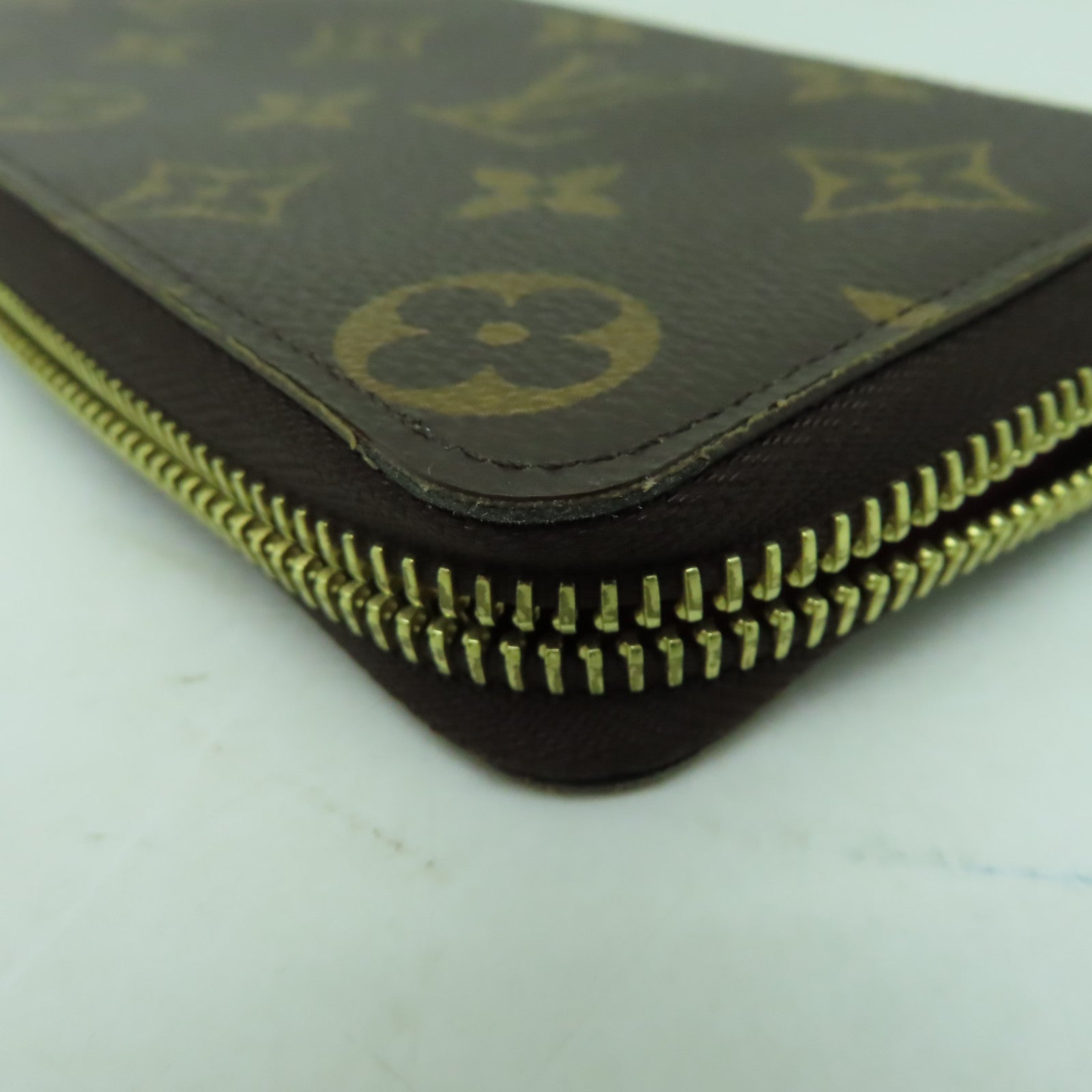 LOUIS VUITTON Monogram Clemence金扣長錢包啡色