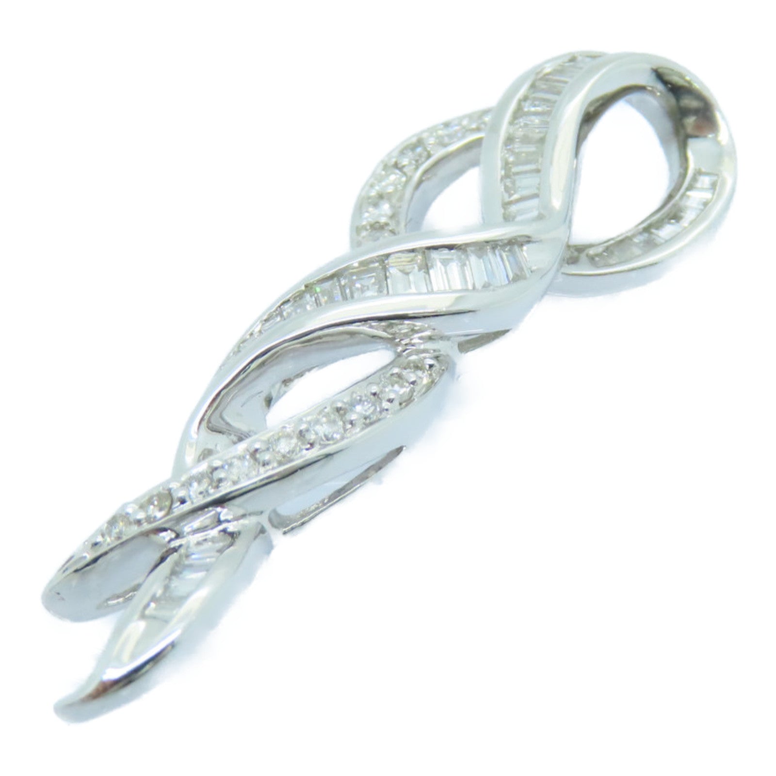 JEWELRY 18K白金Diamond Pendant 0.16ct/0.04ct钻石吊坠