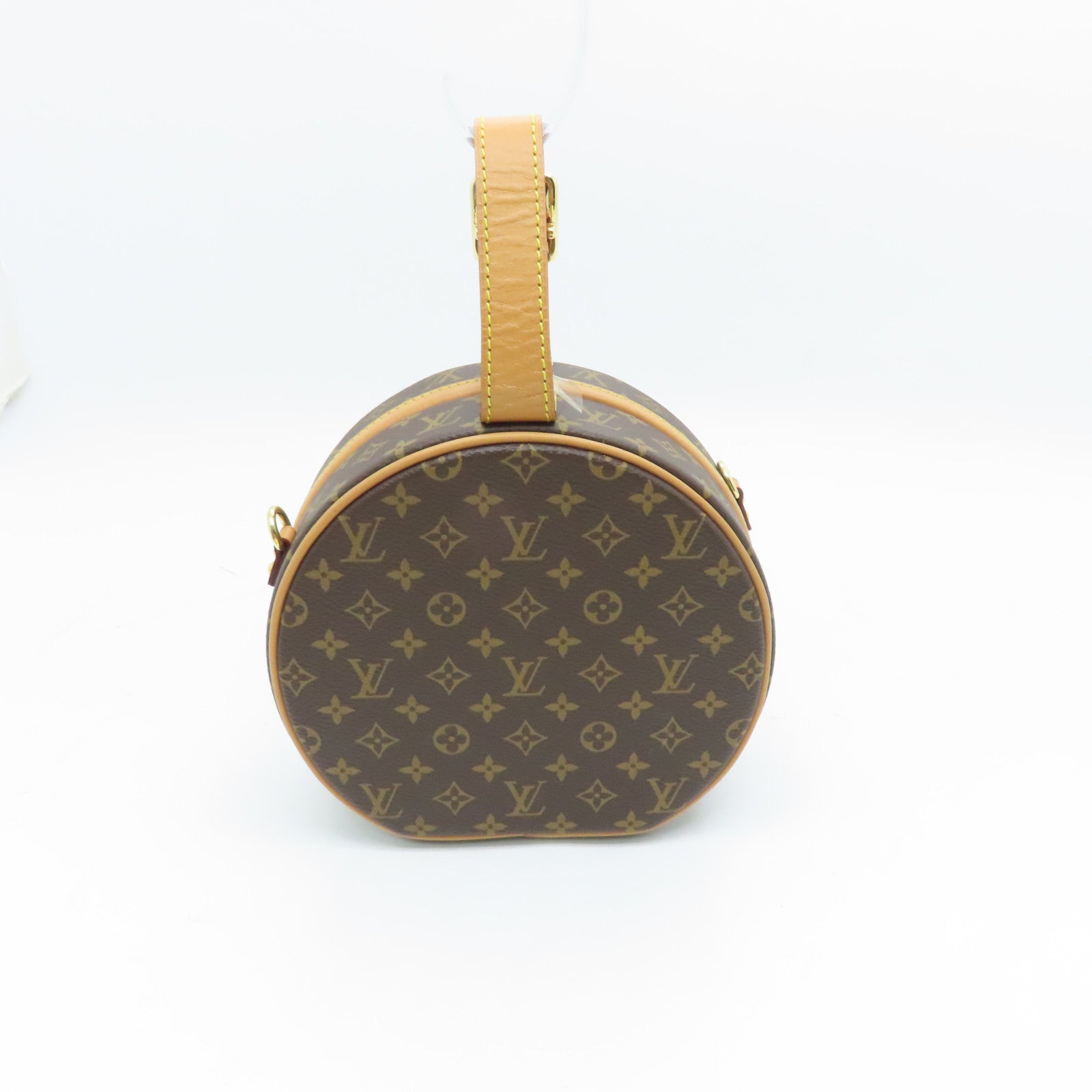 LOUIS VUITTON Monogram Bolite Petite Chapeau Gold Buckle Shoulder Bag Brown