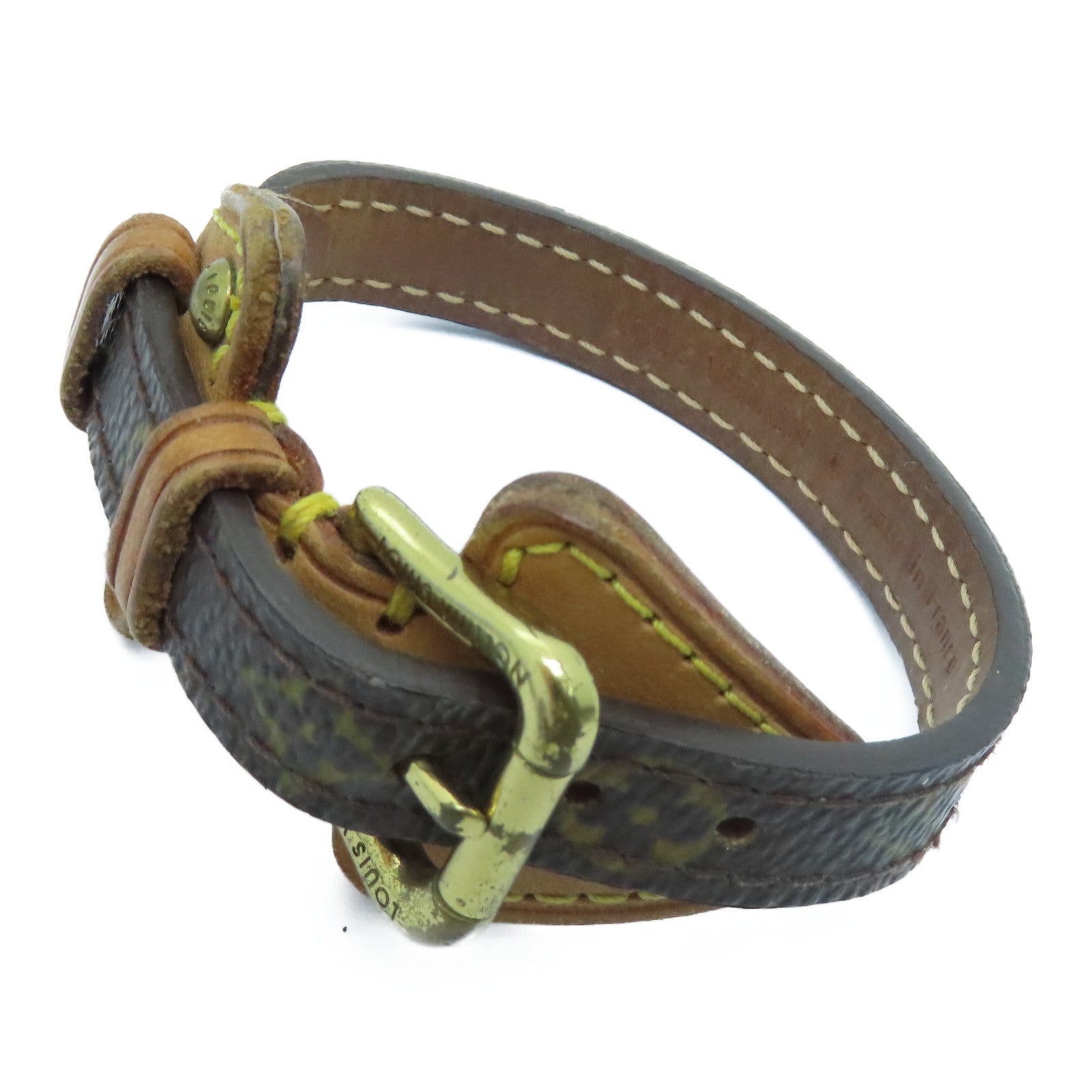 LOUIS VUITTON Monogram Bracelet手镯金扣啡色