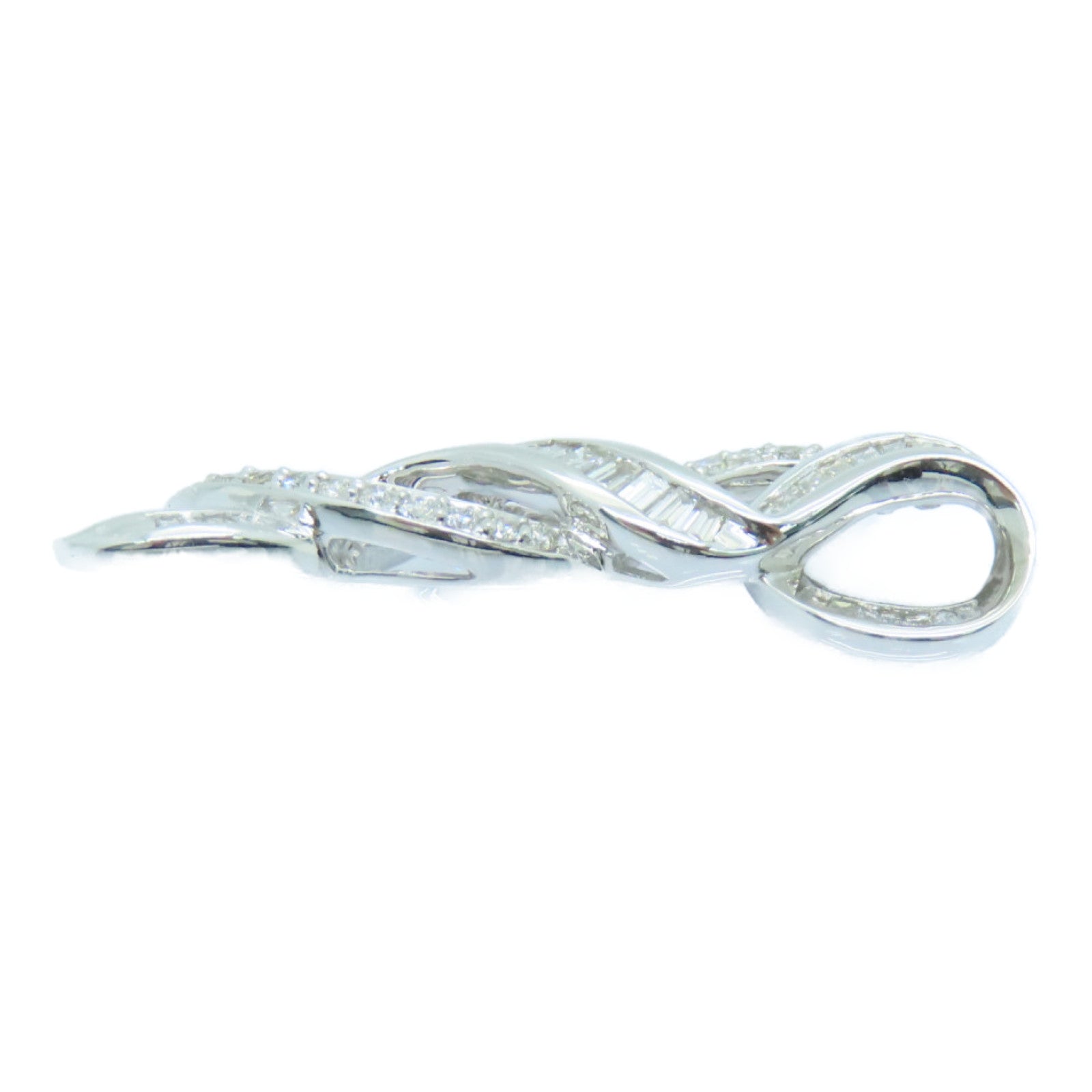 JEWELRY 18K白金Diamond Pendant 0.16ct/0.04ct钻石吊坠