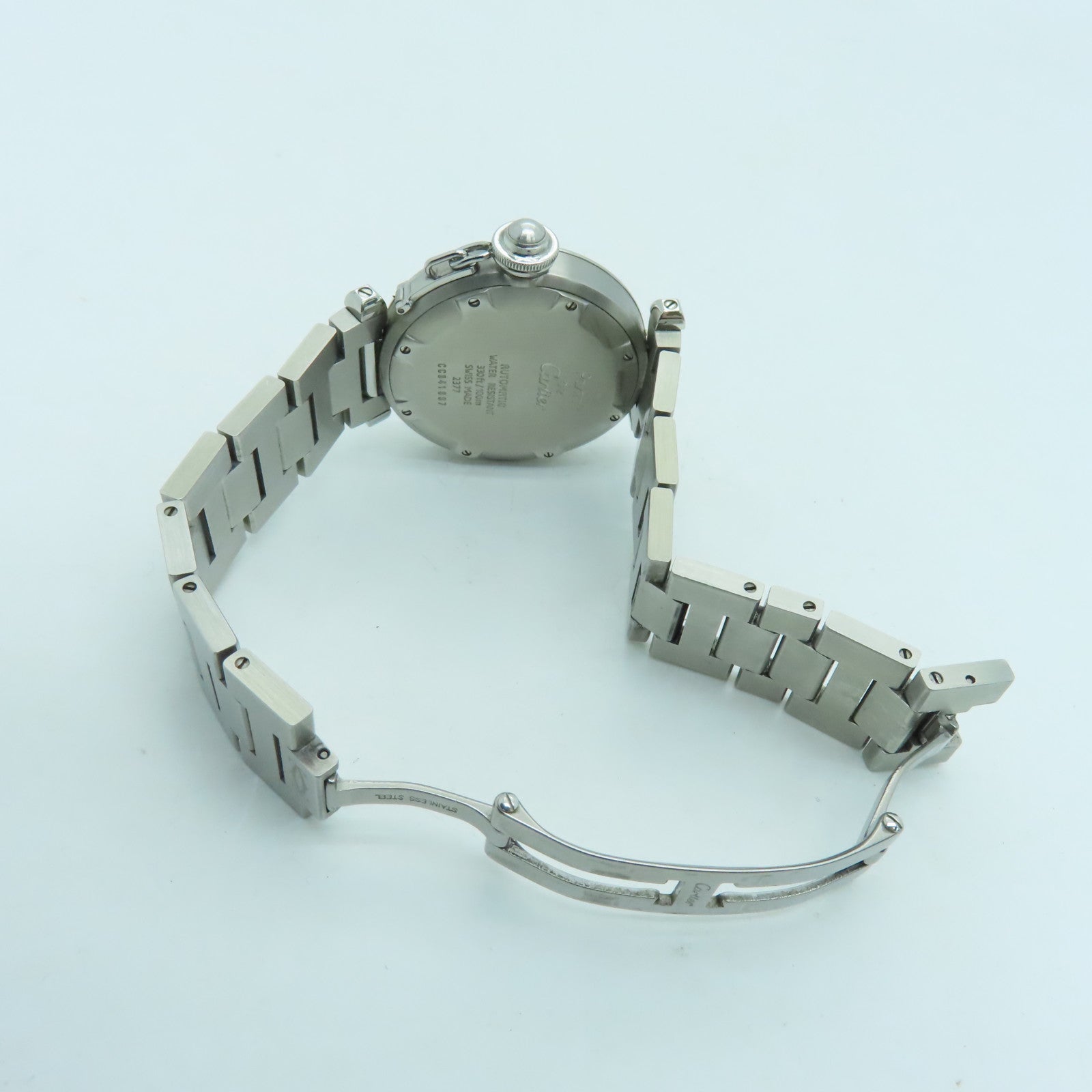 CARTIER Pasha C不鏽鋼手錶自動機芯銀色