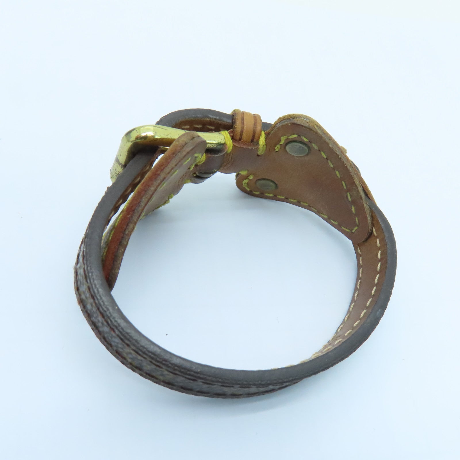LOUIS VUITTON Monogram Bracelet手镯金扣啡色