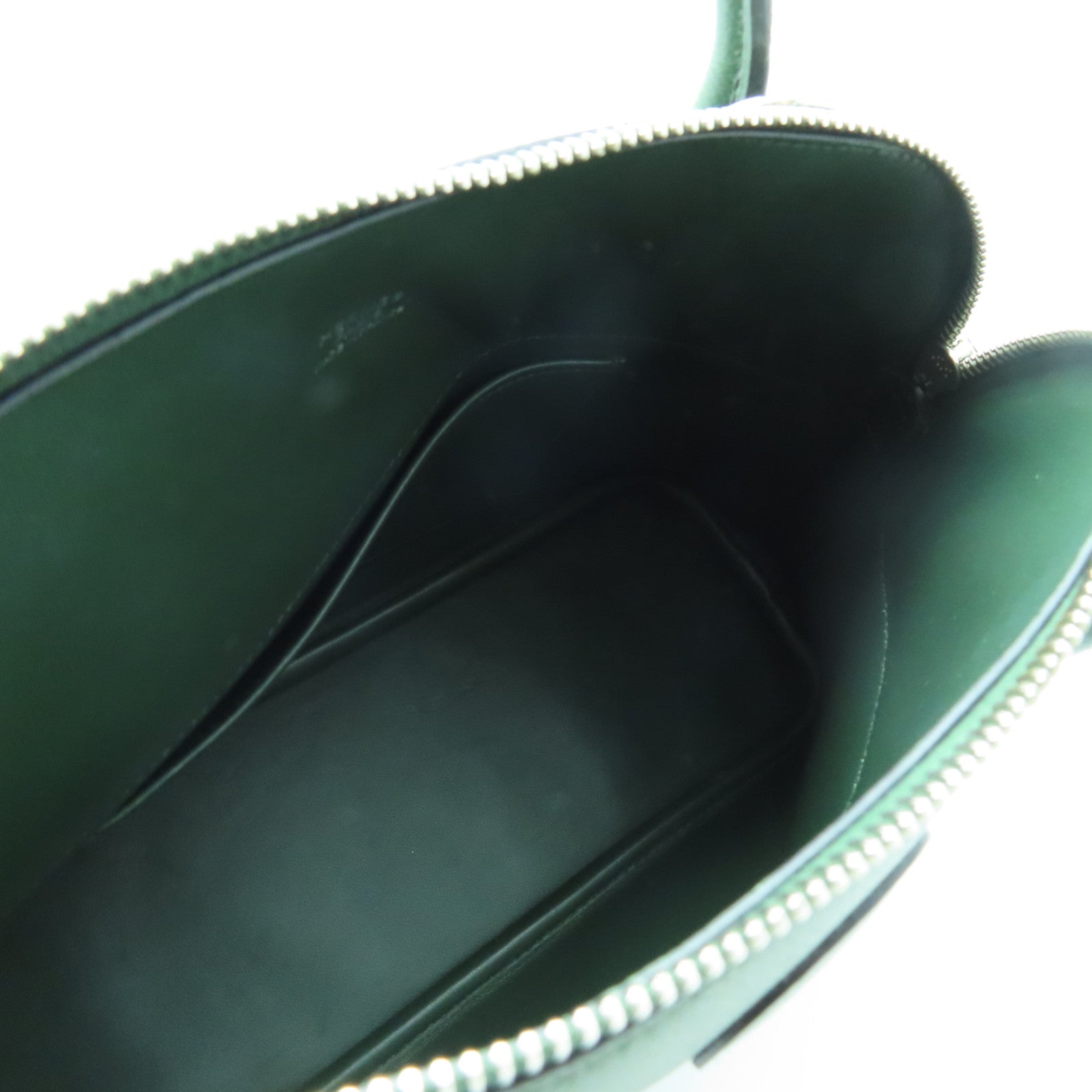 HERMES Epsom皮革Bolide 27 Hand Bag银扣手挽袋绿色